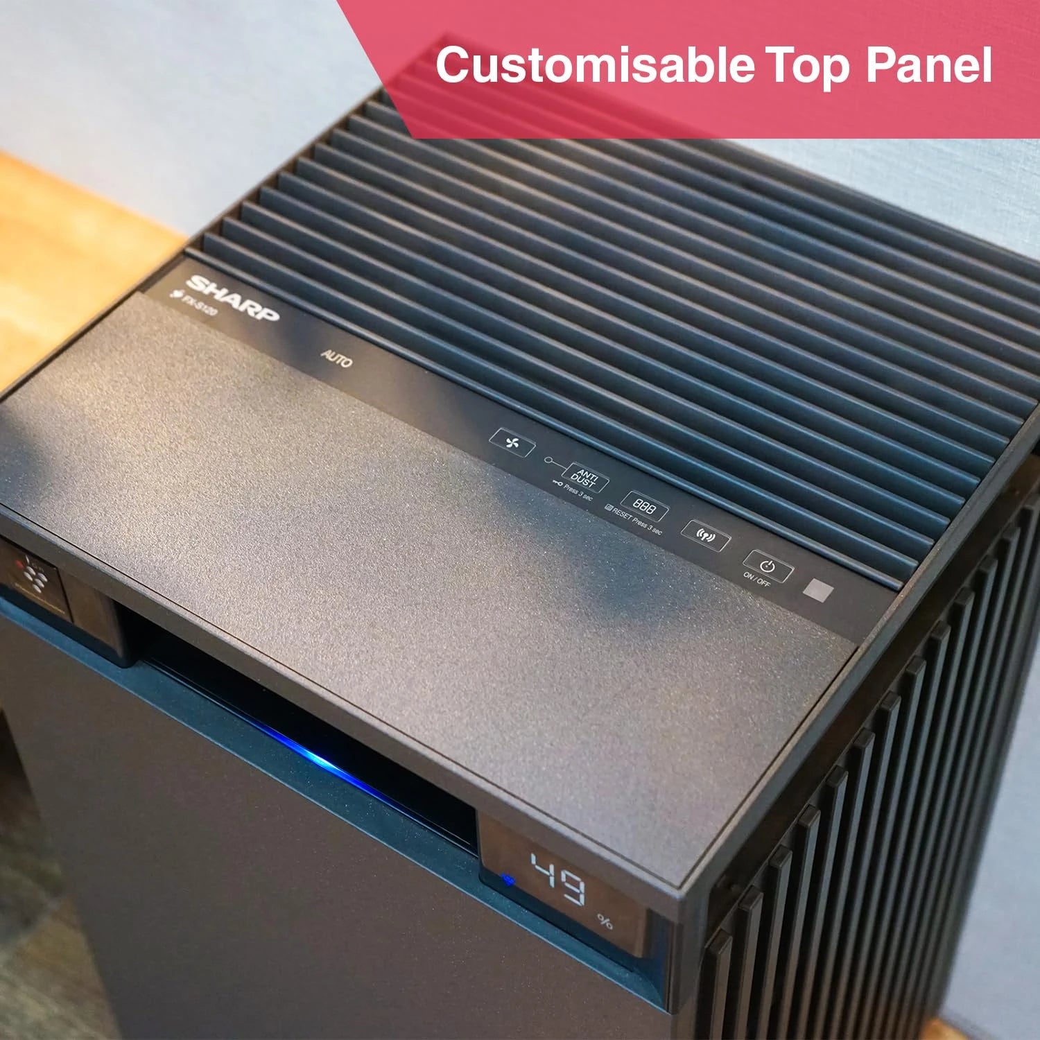 SHARP Air Purifier FX-S120M-H | Wi-Fi, Remote, PM 2.5, Real Time Air Quality, Temp, Humidity, Filter Life Indicator