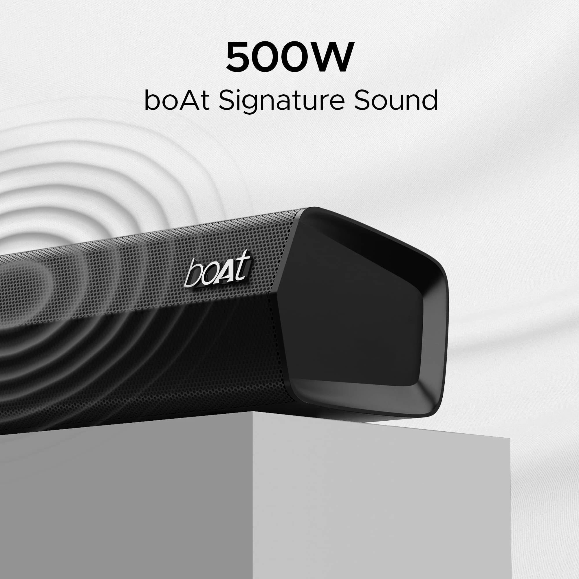 boAt Aavante Bar 3600 BT Soundbar 500W RMS, 5.1 Ch Surround, BTv5.3, Wall Mount, Bass&Treble, Remote(Premium Black)