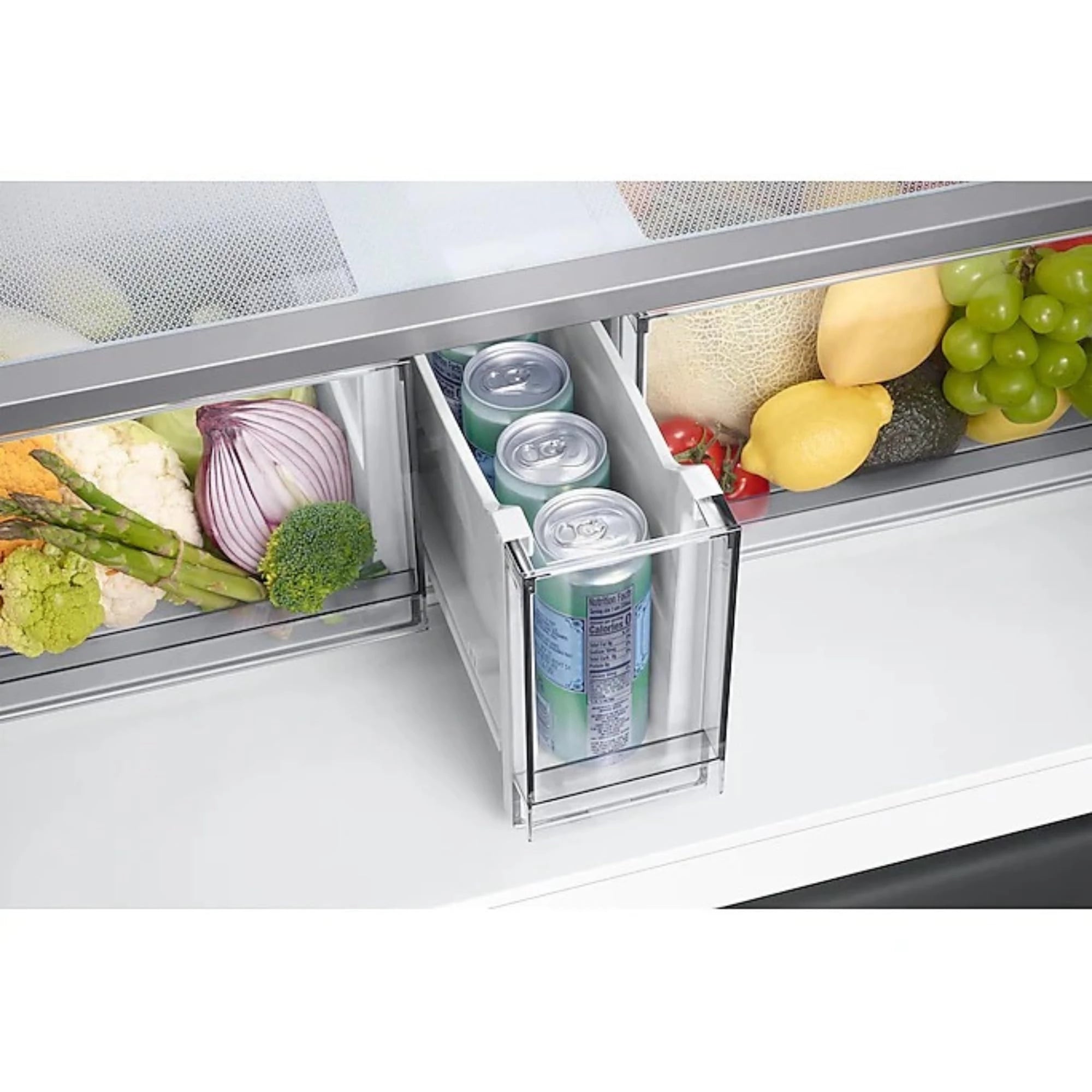 Samsung 650L 4 Door Convertible French Door Refrigerator | Dual Auto Ice Maker | Beverage Center™ | AI Energy Mode | SmartThings Connectivity | Clean White (RF65DB90BD12)