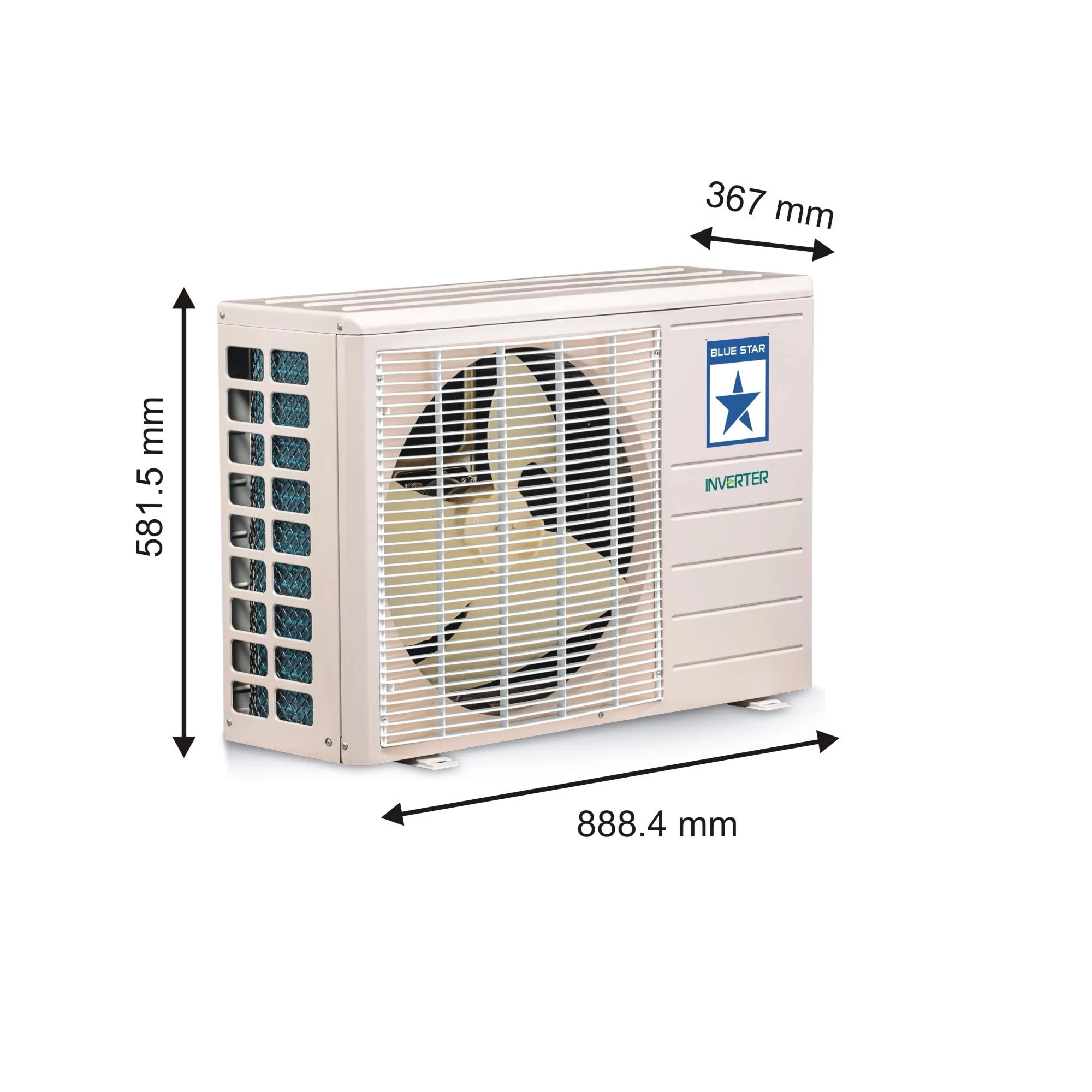 Blue Star 1.5 Ton 5 Star Inverter AC (IC518YNU, White) - 5 in 1 Convertible