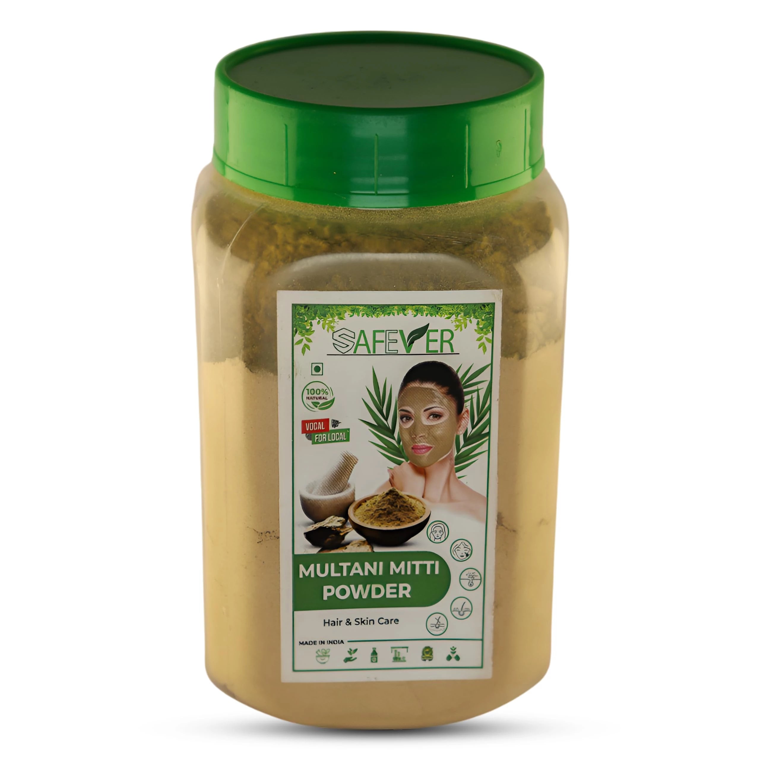 Safever Multani Mitti: Pure & Natural Clay Face pack