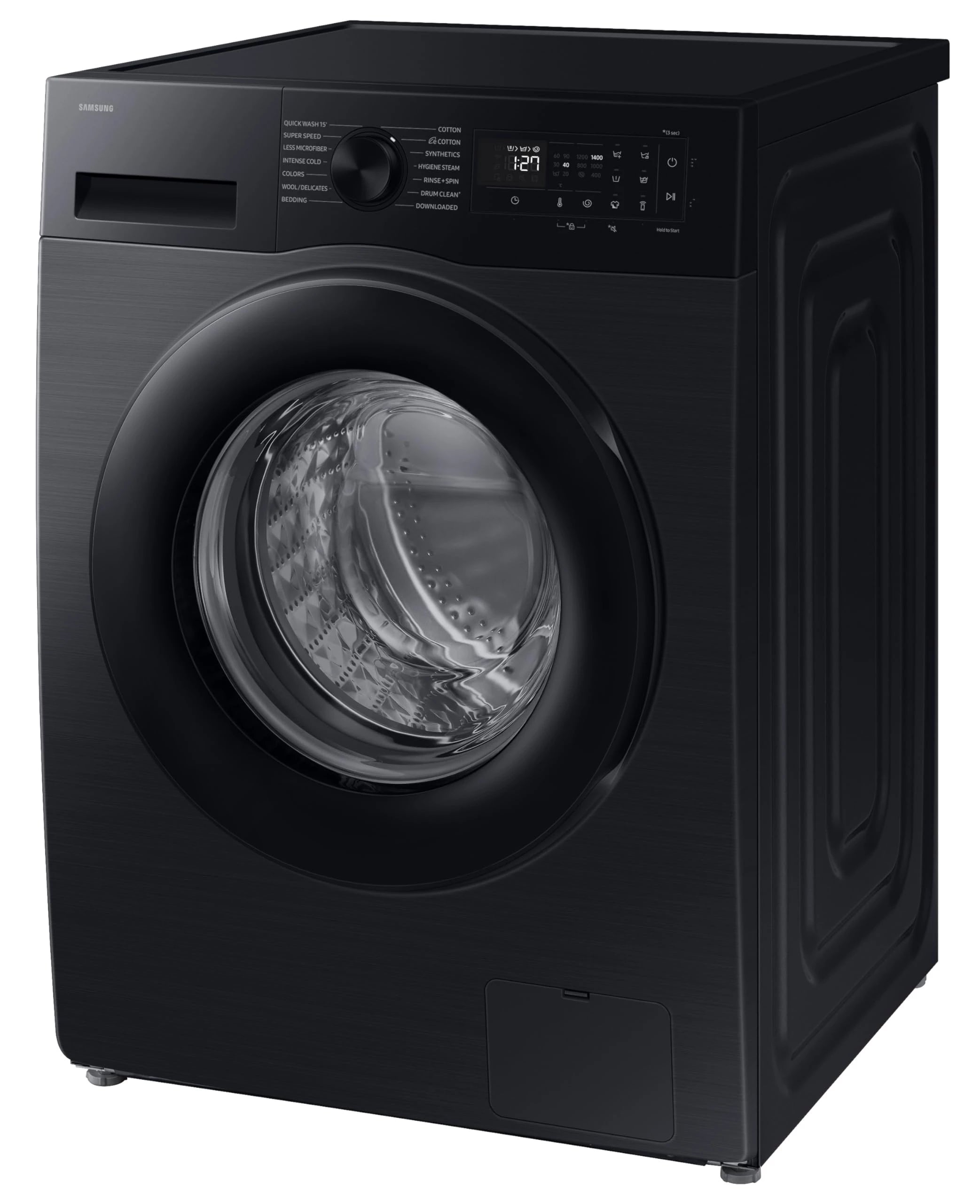 Samsung 12 kg, 5 Star, Super Speed, Wi-Fi, Hygiene Steam with Inbuilt Heater, Digital Inverter, Fully-Automatic Front Load Washing Machine (WW12DG5B24ABTL, Black)