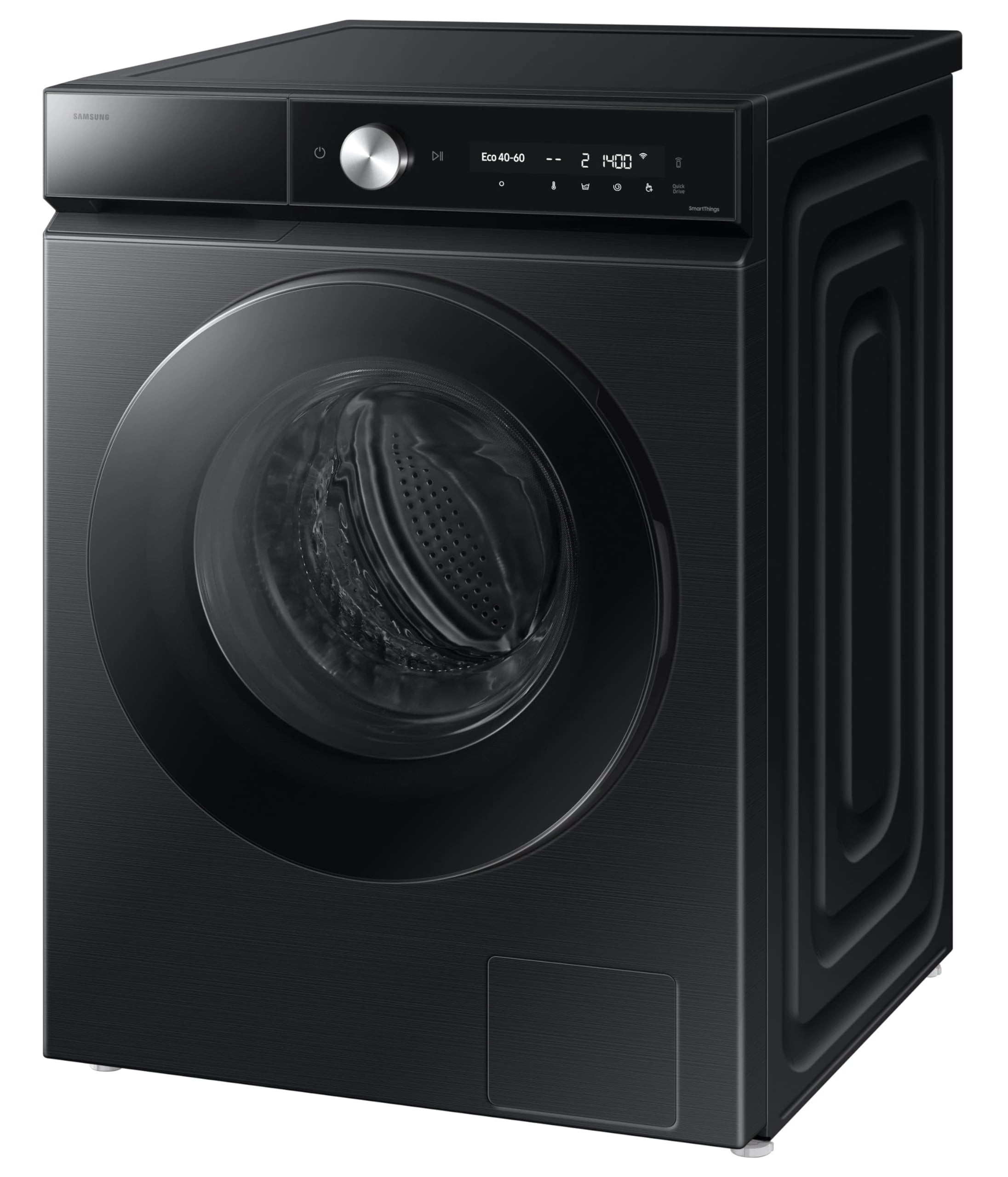 Samsung 12 kg, 5 Star, AI Control, Super Speed, Wi-Fi, Hygiene Steam with Inbuilt Heater, Digital Inverter, Fully-Automatic Front Load Washing Machine (WW12DB8B54GBTL, Black)