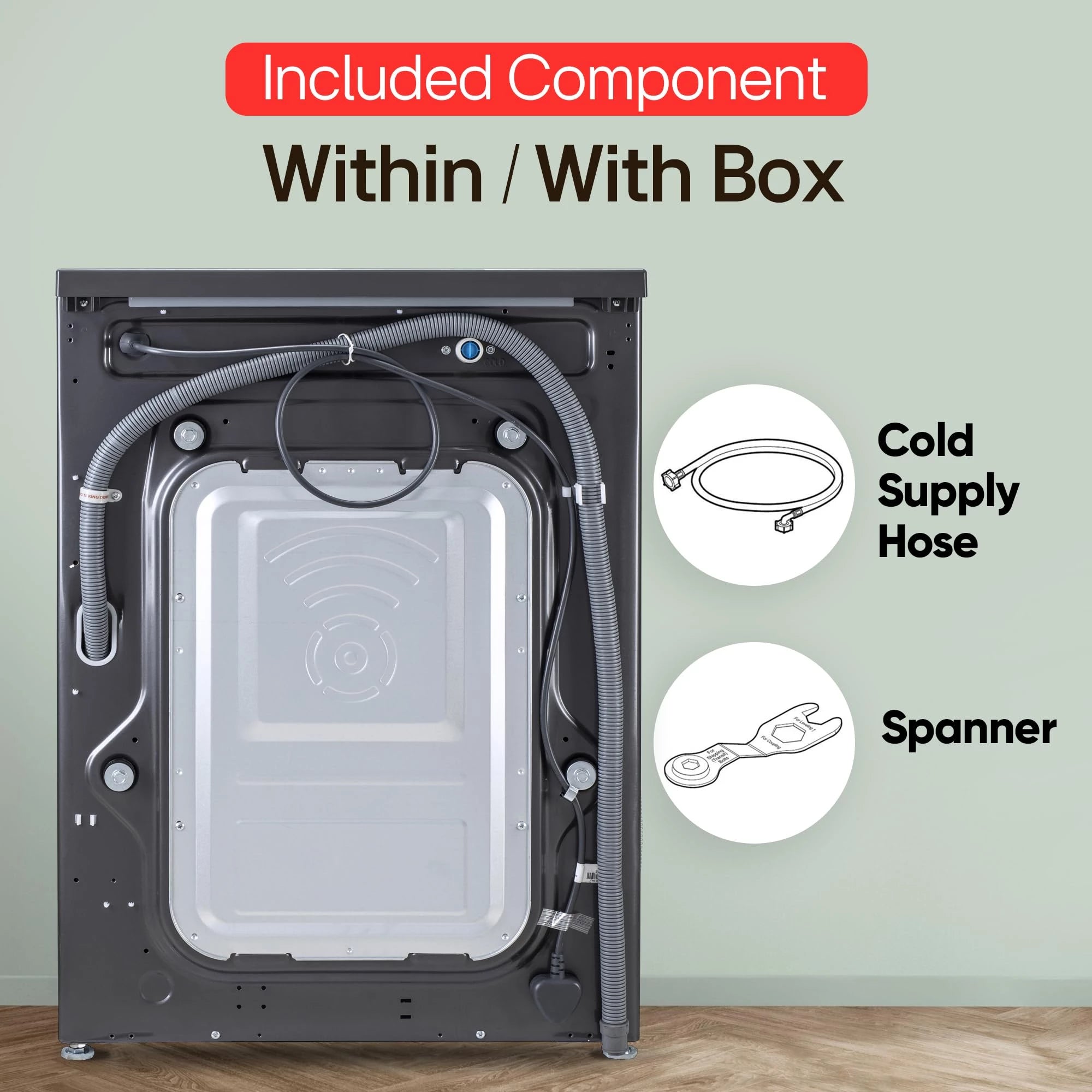 LG 9 Kg, 5 Star, Direct Drive Technology, Steam Wash, 6 Motion DD, Fully-Automatic Front Load Washing Machine (FHB1209Z2M, Allergy Care, In-Built Heater, Touch Panel, Middle Black)