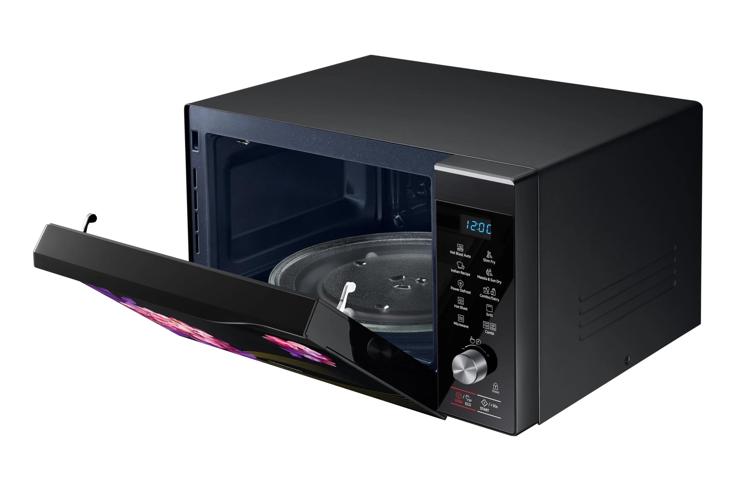 Samsung 32L Convection Microwave Oven (MC32K7056CH/TL, Black & Pattern, 10 Yr warranty)