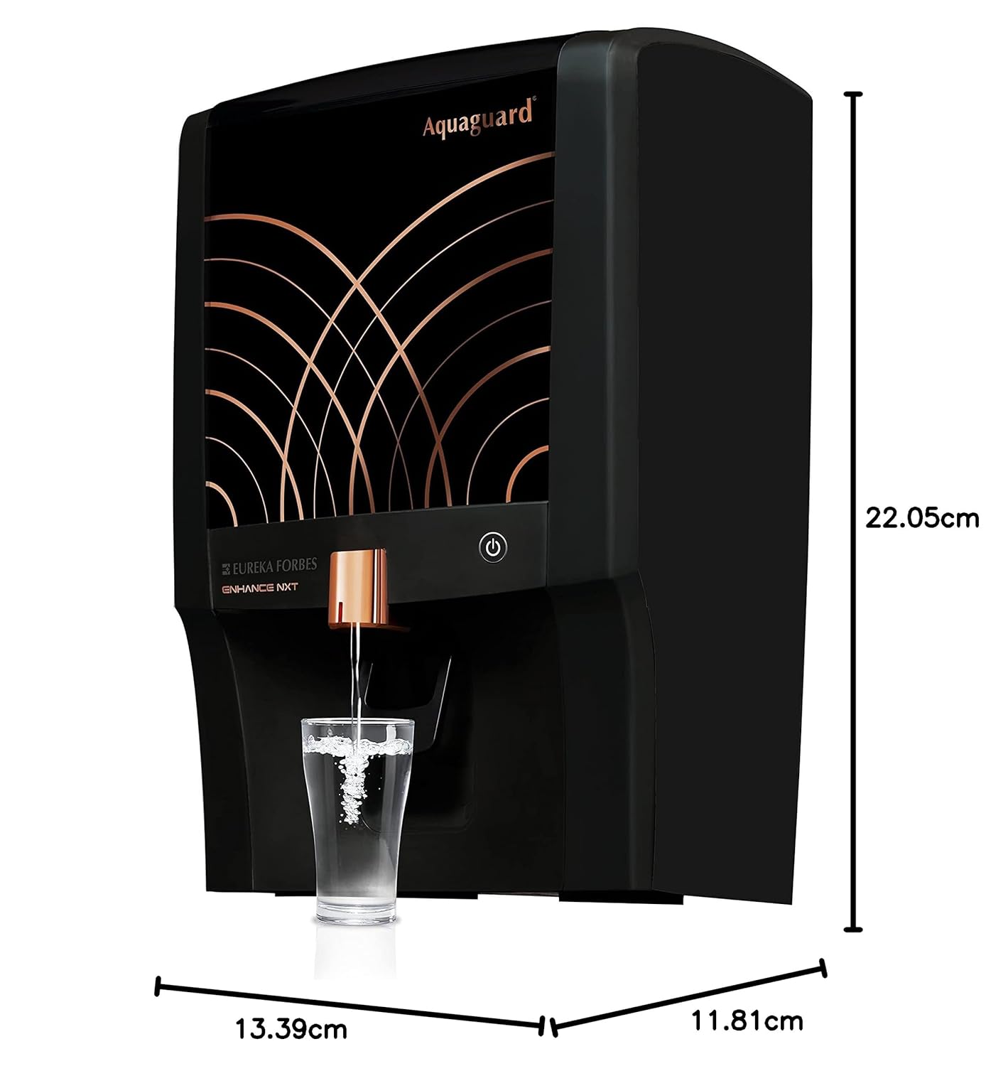 AQUAGUARD Enhance Nxt Ro+Uv+Mtds வாட்டர் ப்யூரிஃபையர், 62 லிட்டர் கருப்பு