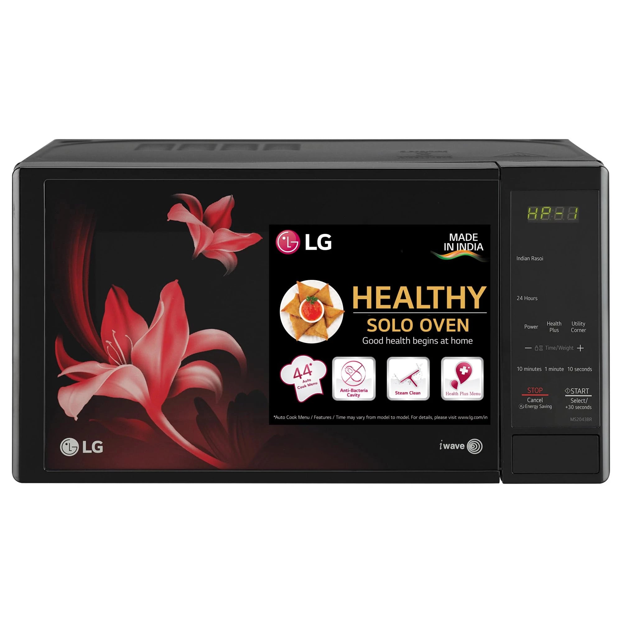 LG 20 L Solo Microwave Oven (MS2043BR, Black, With i-wave Technology & Anti-Bacterial Cavity) - 2023 Model