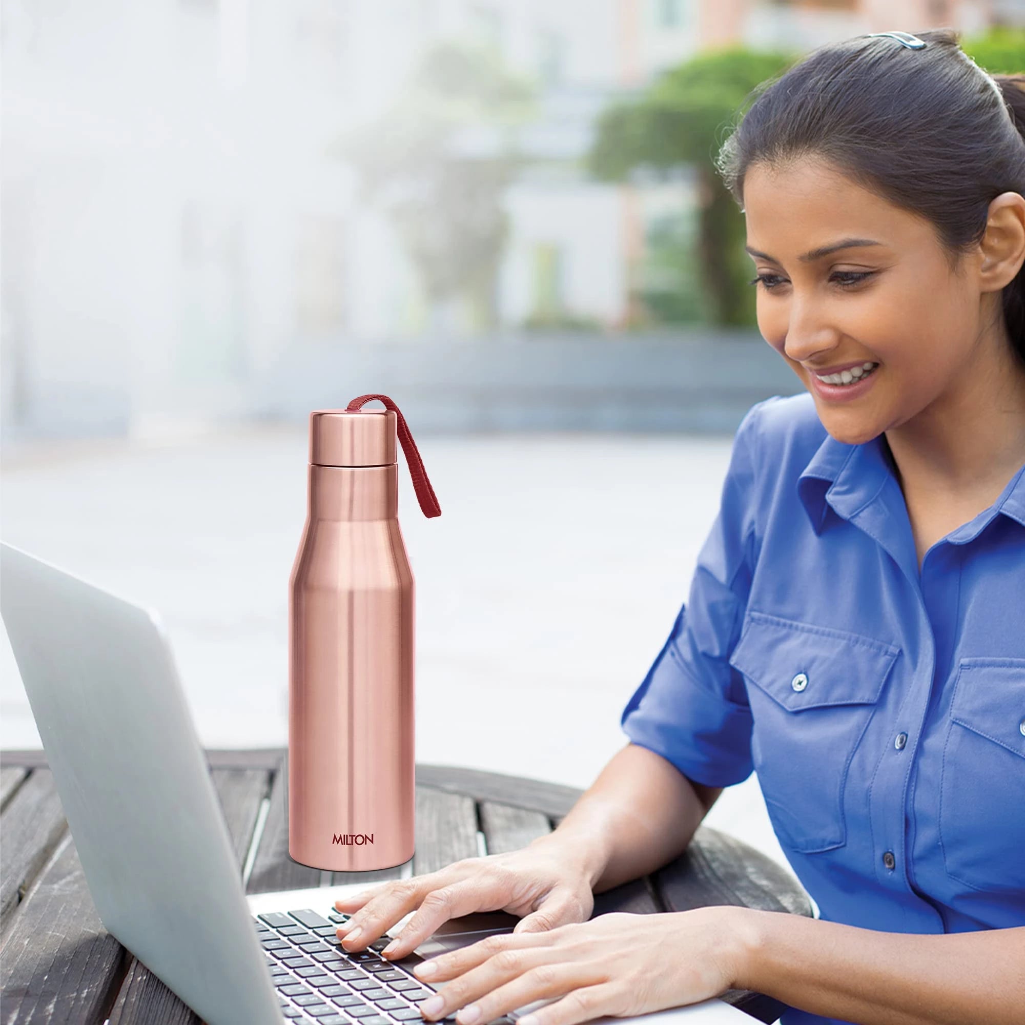 MILTON Super 750 Single Wall Stainless Steel Bottle, 650 ml, Copper | Leak Proof | Office, Gym, Home, Kitchen, Hiking, Treking, Travel | Pack of 1