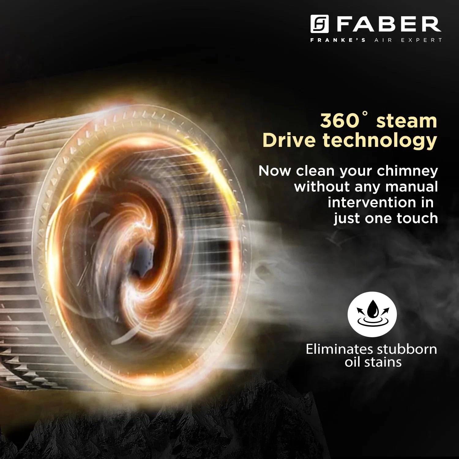 Faber Bolt 60cm 1500 m³/hr | Steam Clean Kitchen Chimney| Powerful Turbo Suction| Low Noise | Filterless| Touch & Gesture Control |5Yrs Product, 12Yrs Motor Warranty by Faber| HOOD BOLT FL SW SC BK 60