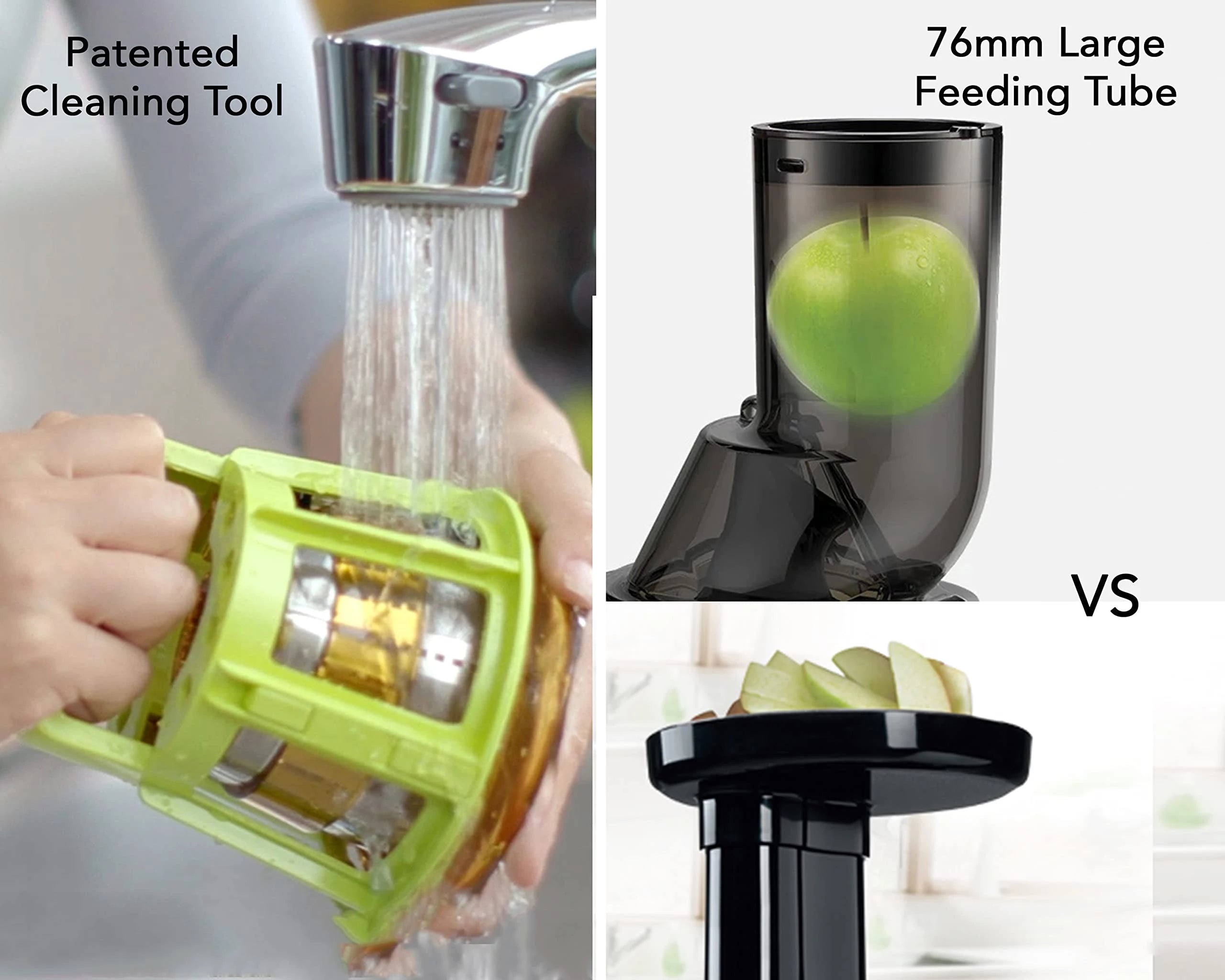 kuvings Kuvings B1700 Dark Silver Professional Cold Press Whole Slow Juicer with Smoothie & Sorbet Attachments, Patented JMCS Technology for 10% More Juice, 240W Strong Motor, 240 Watts