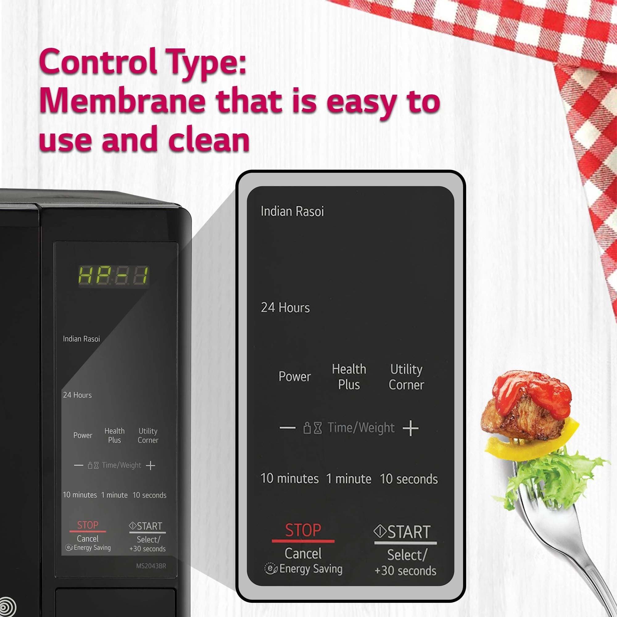 LG 20 L Solo Microwave Oven (MS2043BR, Black, With i-wave Technology & Anti-Bacterial Cavity) - 2023 Model