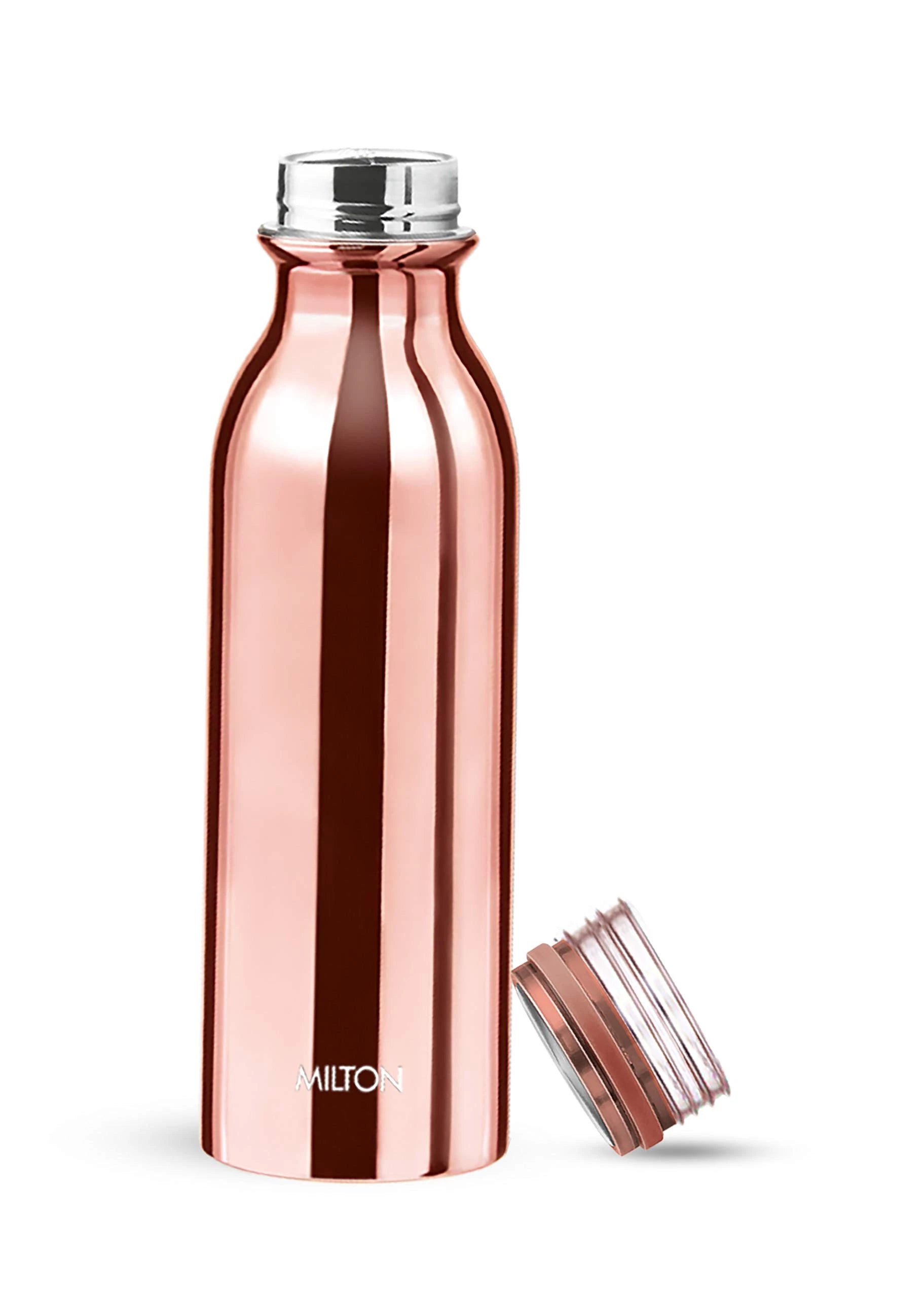 Milton Glitz 600 Vacuum Insulated thermosteel Hot and Cold Water Bottle, 580 ml, 1 Piece, Rose Gold