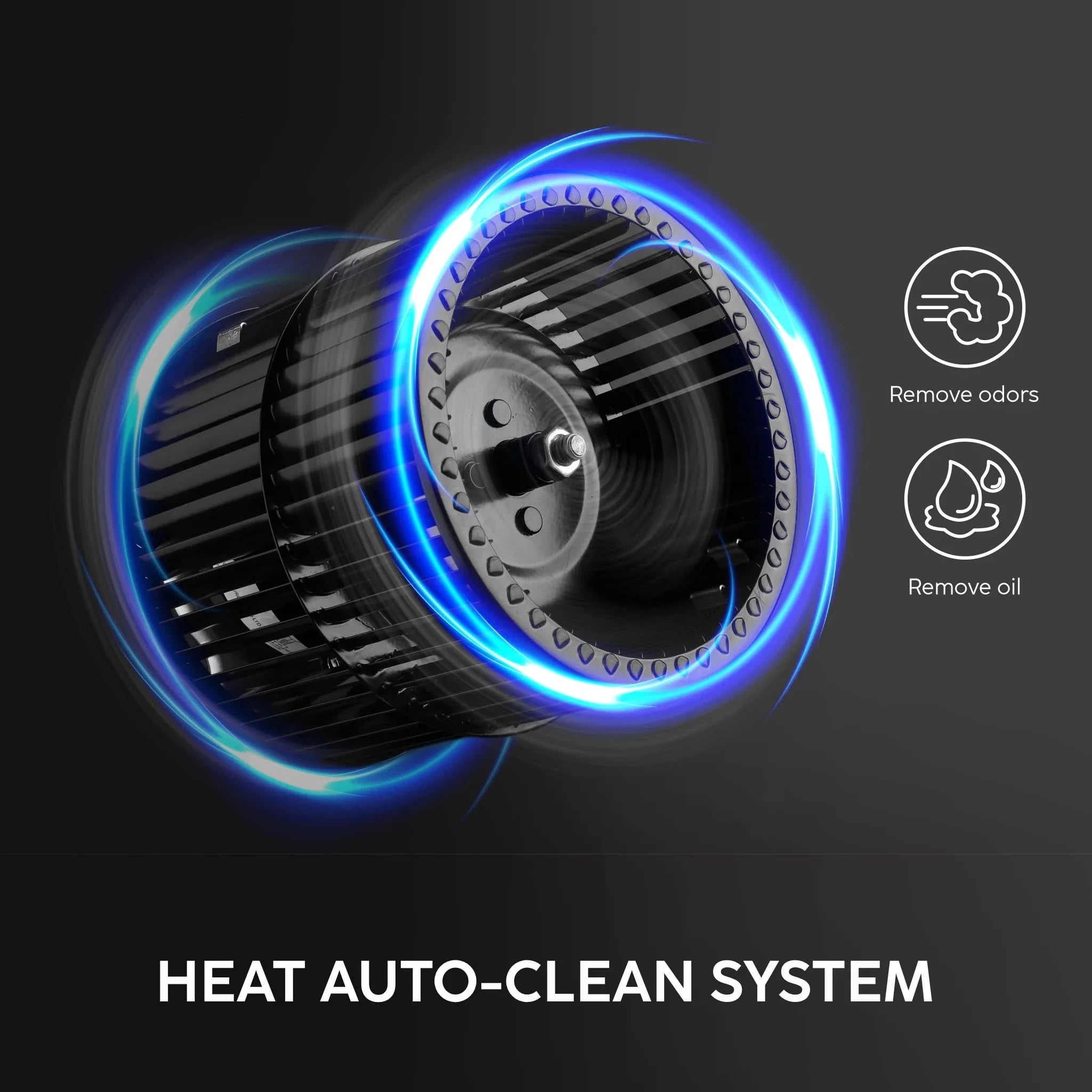 Glen Auto Clean Chimney with Double Draft Suction, Inverter Technology, BLDC Motor 75cm 1400 m3/h - Black (CH 6076 AC)