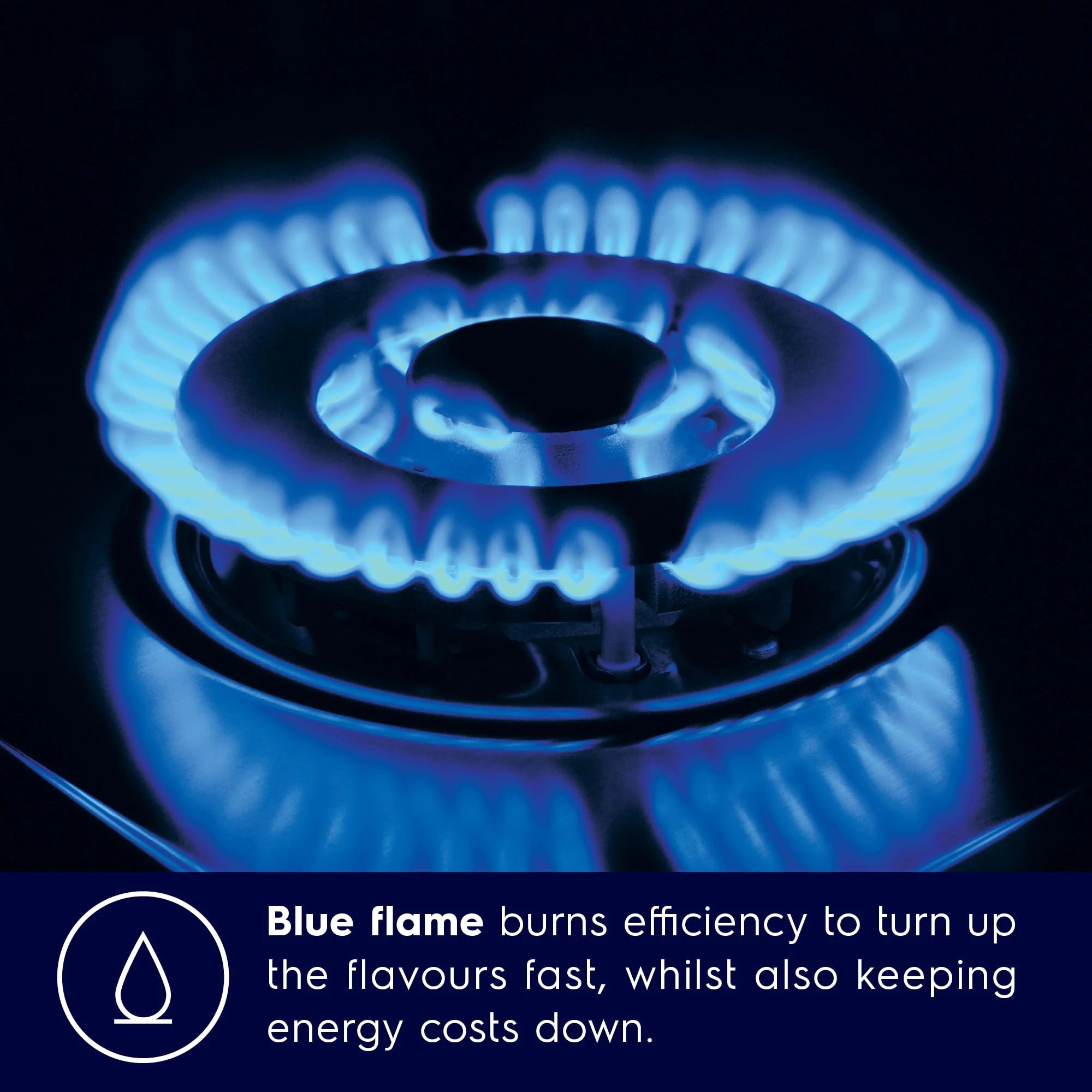 Electrolux 4 Burner Auto Ignition Glass Top 90cm Built-in Gas Hob, UltimateTaste 300, Black, EHG9430BCD