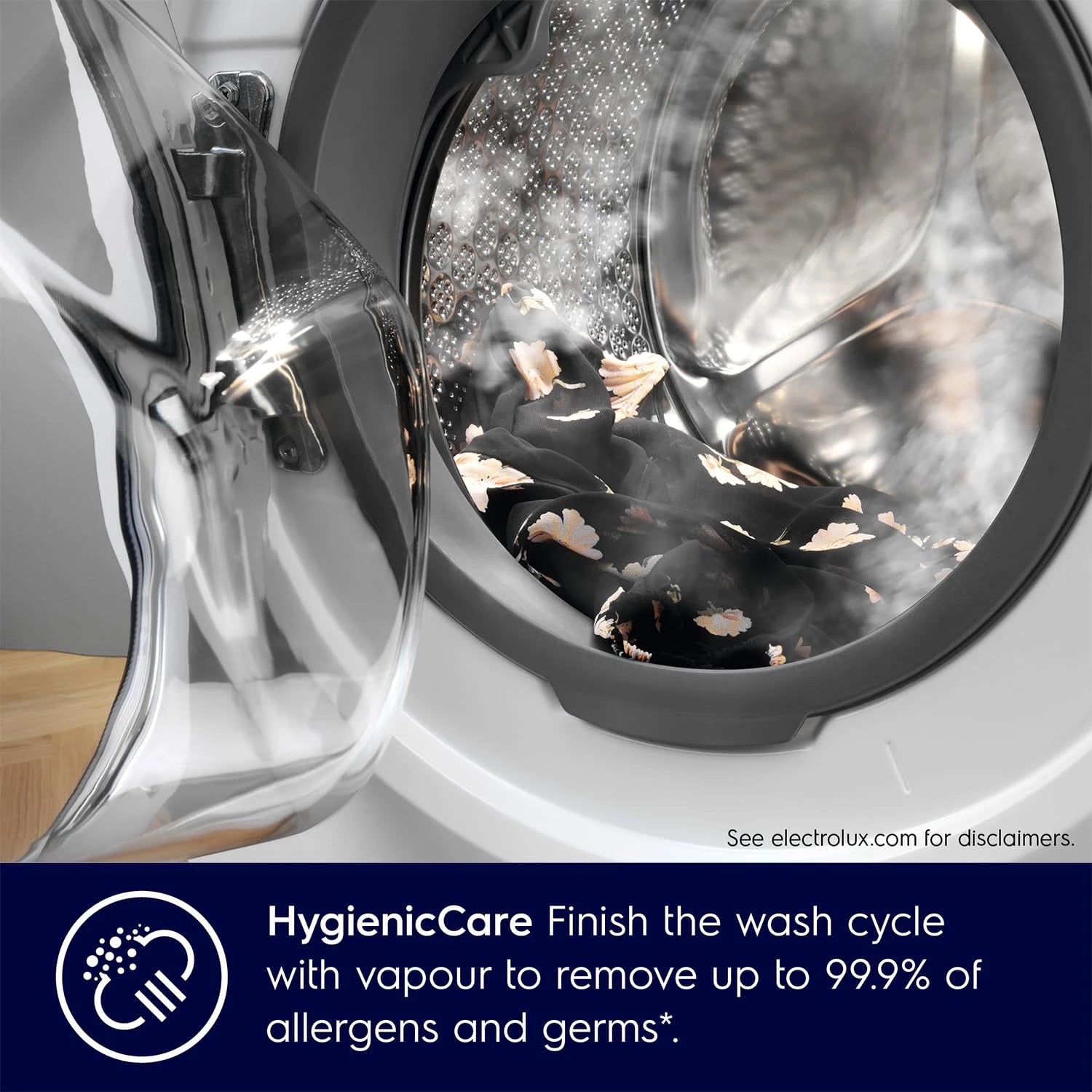 Electrolux 9kg 5 Star Fully Automatic Front Load Washing Machine with UltraMix, Full Load Vapour Wash for Sustainable Clothing, Hygienic Care, EcoInverter, Dark Silver, UltimateCare 500, EWF9024R5SB