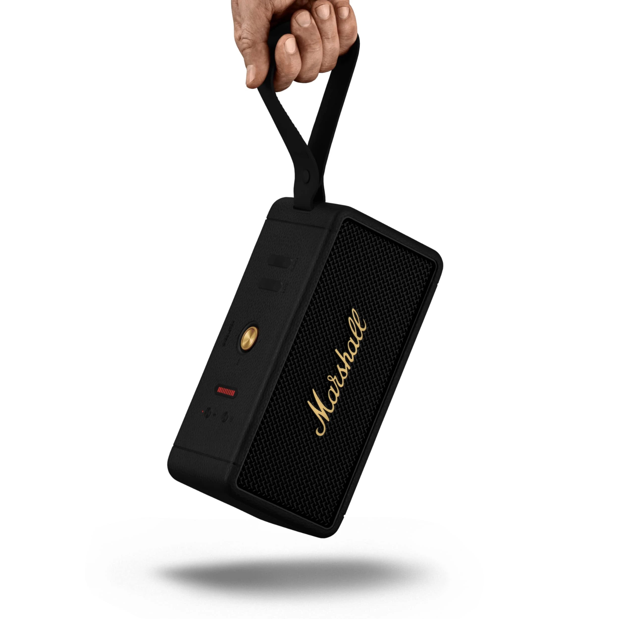 Marshall Middleton 60 W Portable Bluetooth Speaker, Black and Brass