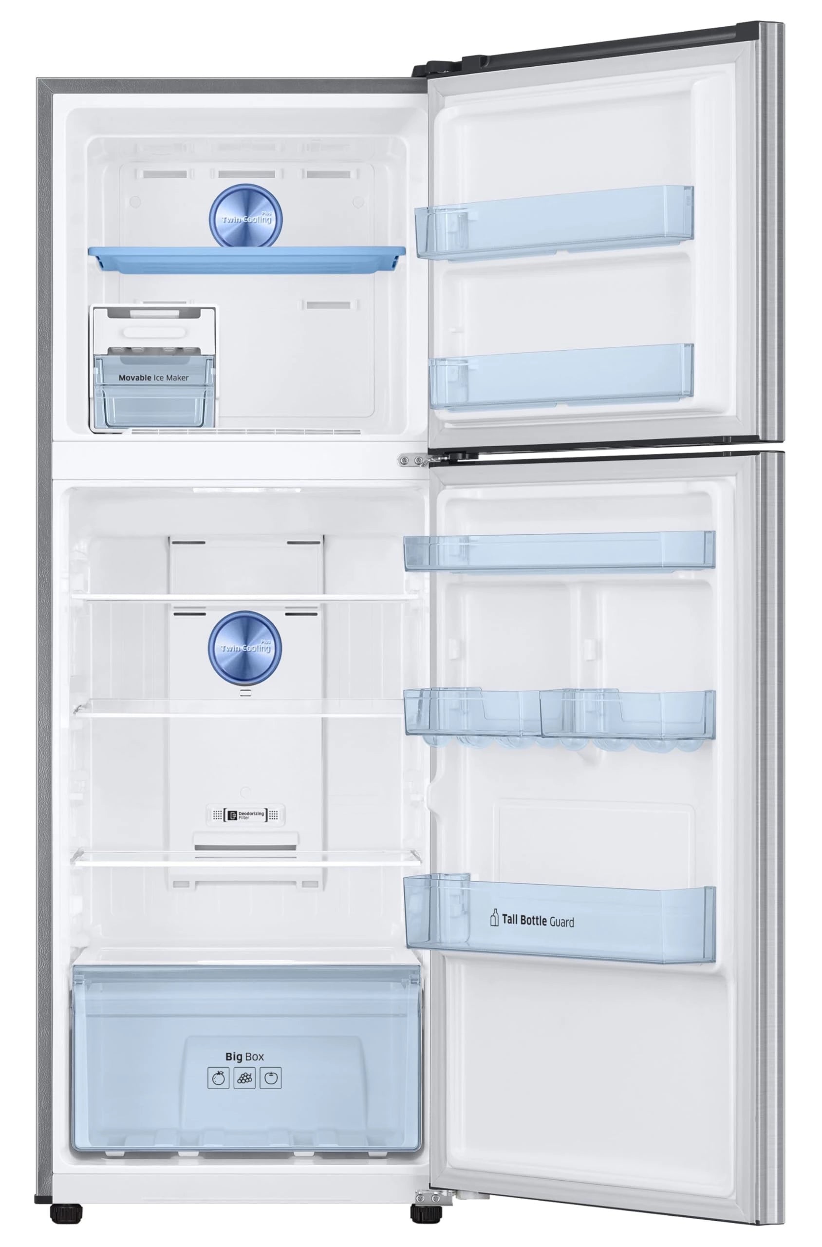 Samsung 301 L, 3 Star, Convertible 5-in-1 Digital Inverter with Display Frost Free Double Door Refrigerator (RT34C4523B1/HL, Black Matt)