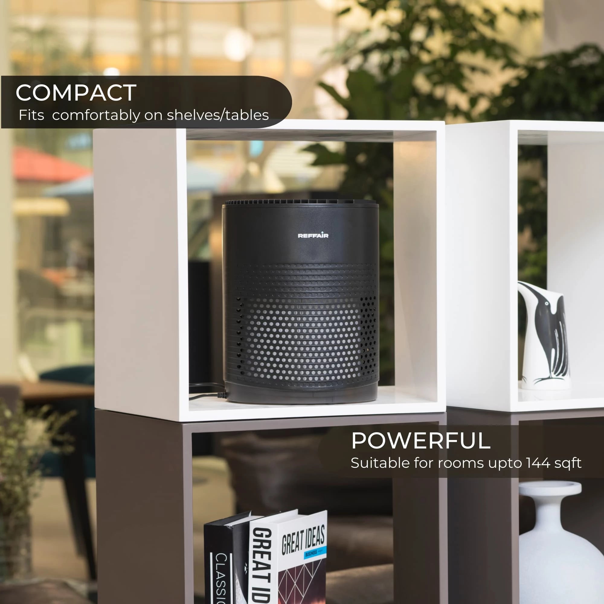Reffair LivAir Portable Home Air Purifier H13: TRUE HEPA Filter, Carbon, 99.97% Pollutants, TiO2 Module, High Coverage Area.