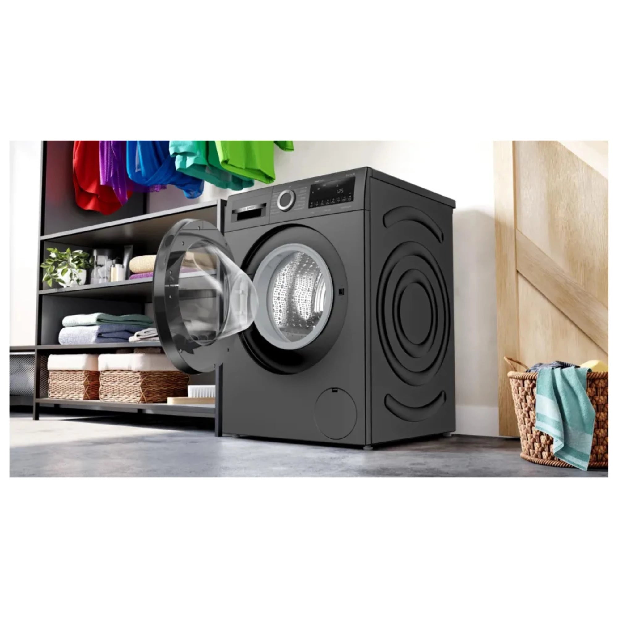 Bosch 8 Kg 5 Star Fully Automatic Front Load Washing Machine with In-built Heater (Series 4, WGA1320TIN, White, EcoSilence Drive)