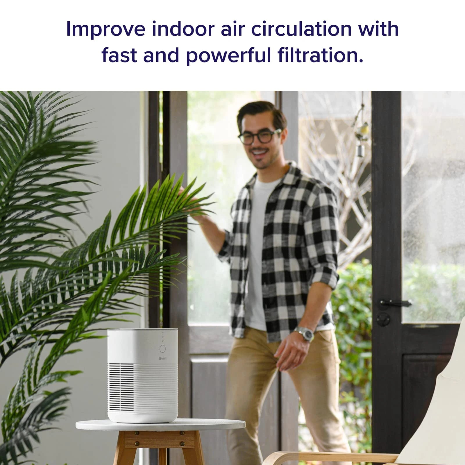 LEVOIT CA Bedroom Air Purifier, Dual H13 HEPA Filter, 99.97% Dust Mold Pollen, Pet Dander, Desktop Cleaner, Aromatherapy, 100% Ozone-Free, White