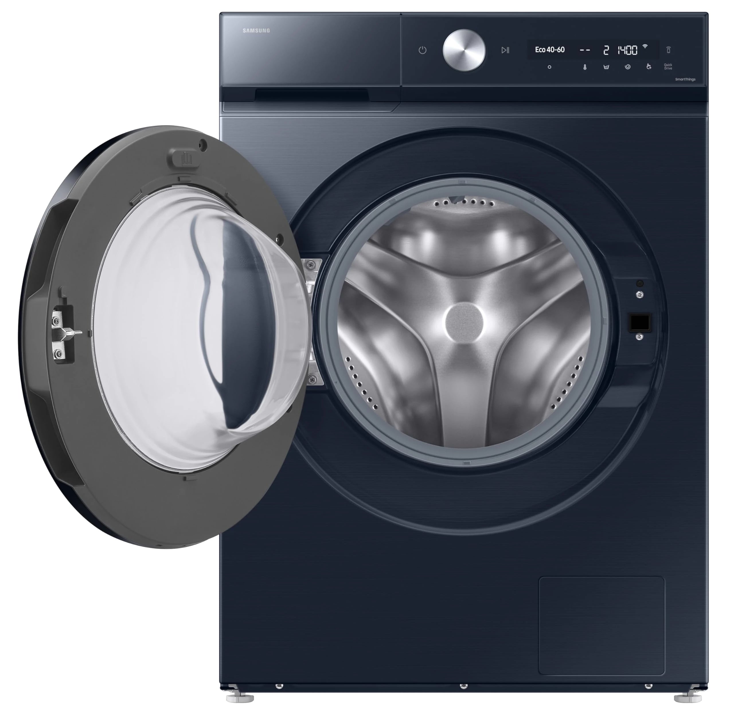Samsung 12 kg, 5 Star, AI Control, Super Speed, Wi-Fi, Hygiene Steam with Inbuilt Heater, Digital Inverter, Fully-Automatic Front Load Washing Machine (WW12DB8B54GSTL, Navy)
