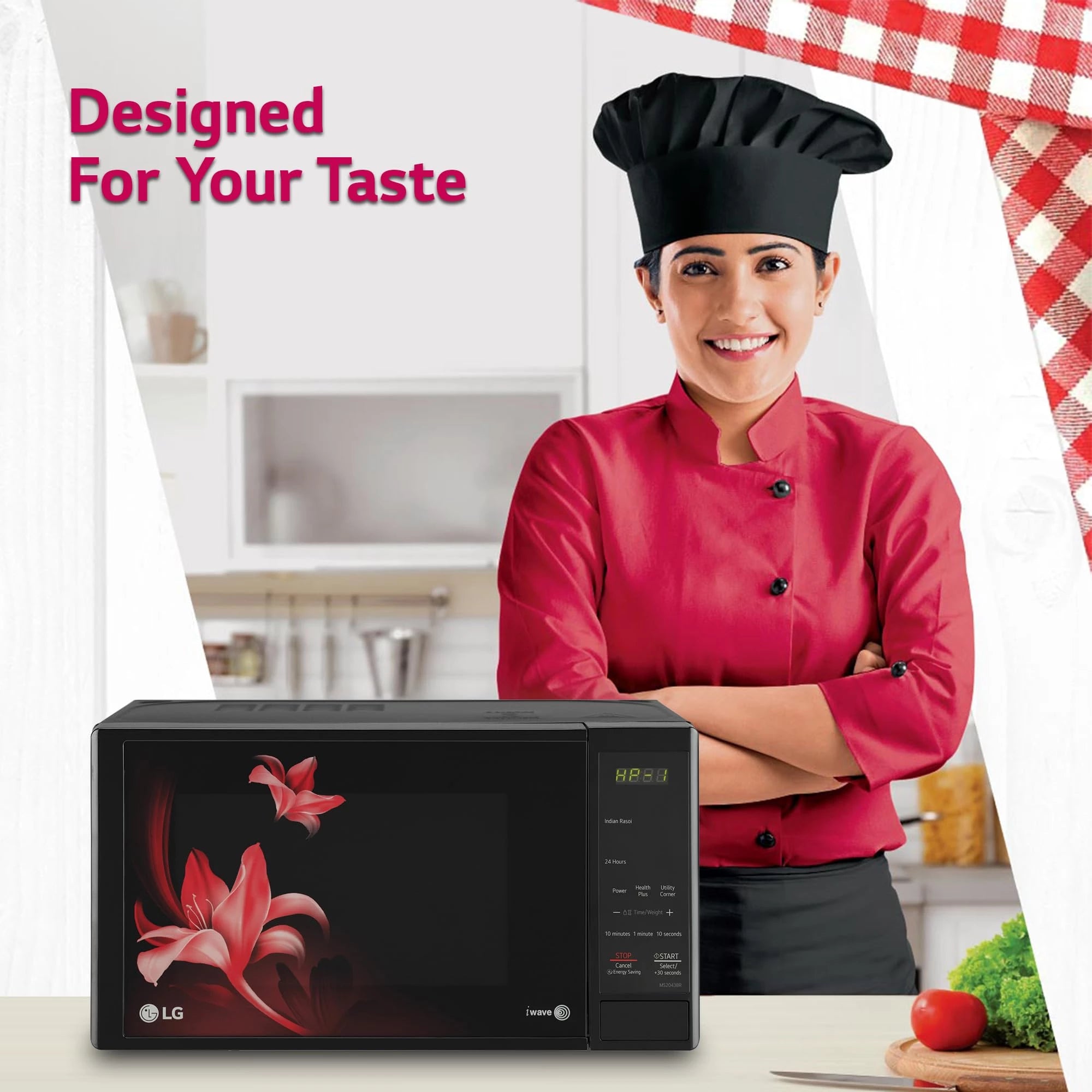 LG 20 L Solo Microwave Oven (MS2043BR, Black, With i-wave Technology & Anti-Bacterial Cavity) - 2023 Model