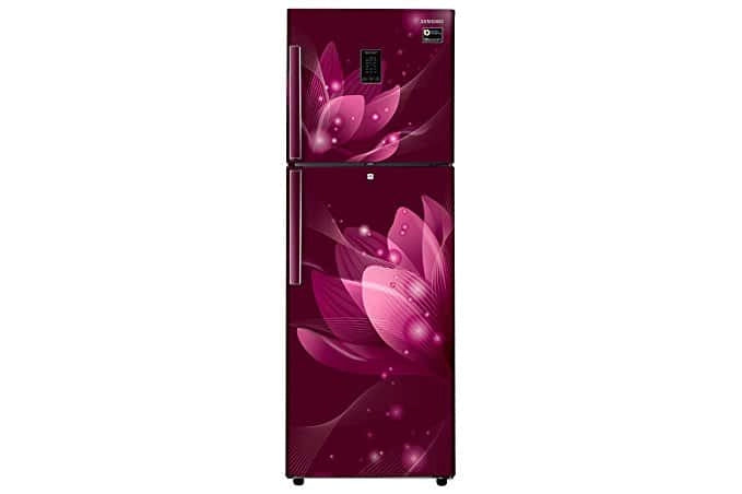 Samsung 324 L 3 Star Inverter Frost-Free Double-Door Refrigerator (RT34M5438R8/HL, Saffron Red)