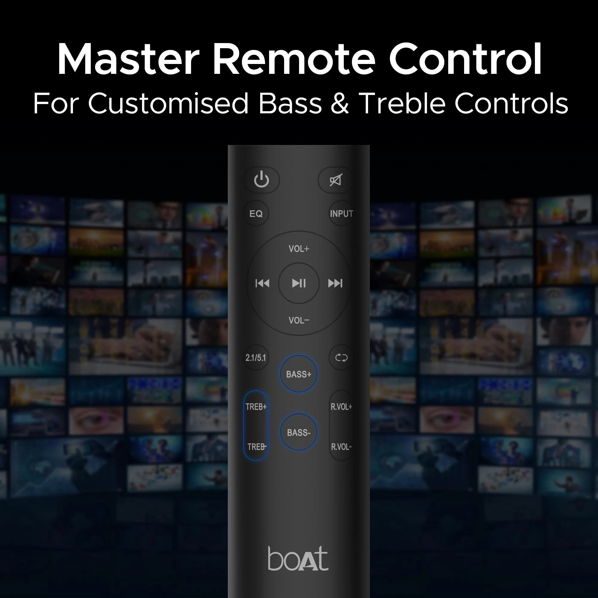 boAt Aavante Bar 3600 BT Soundbar 500W RMS, 5.1 Ch Surround, BTv5.3, Wall Mount, Bass&Treble, Remote(Premium Black)