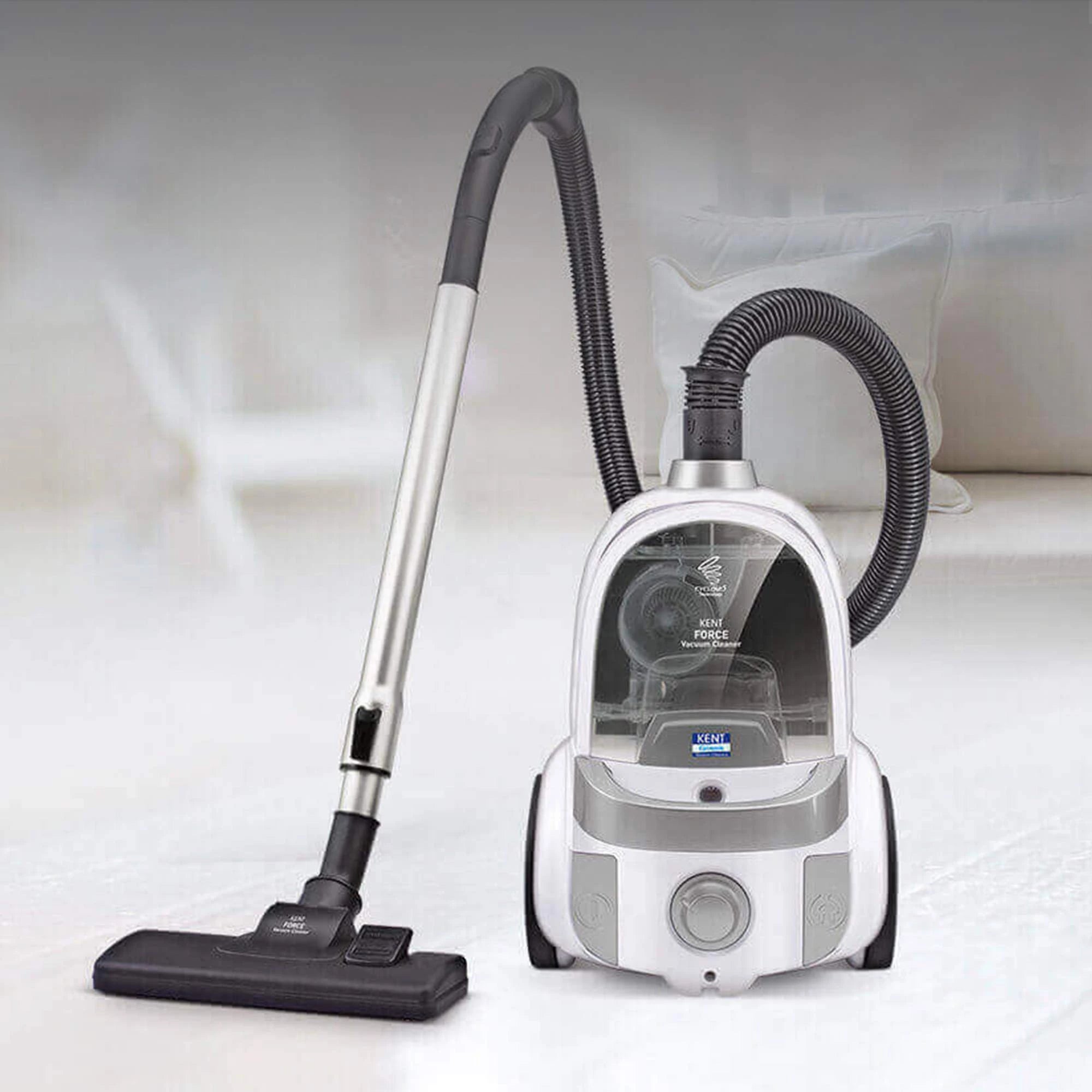 KENT Force Cyclonic Vacuum Cleaner 2000W (White/Silver)