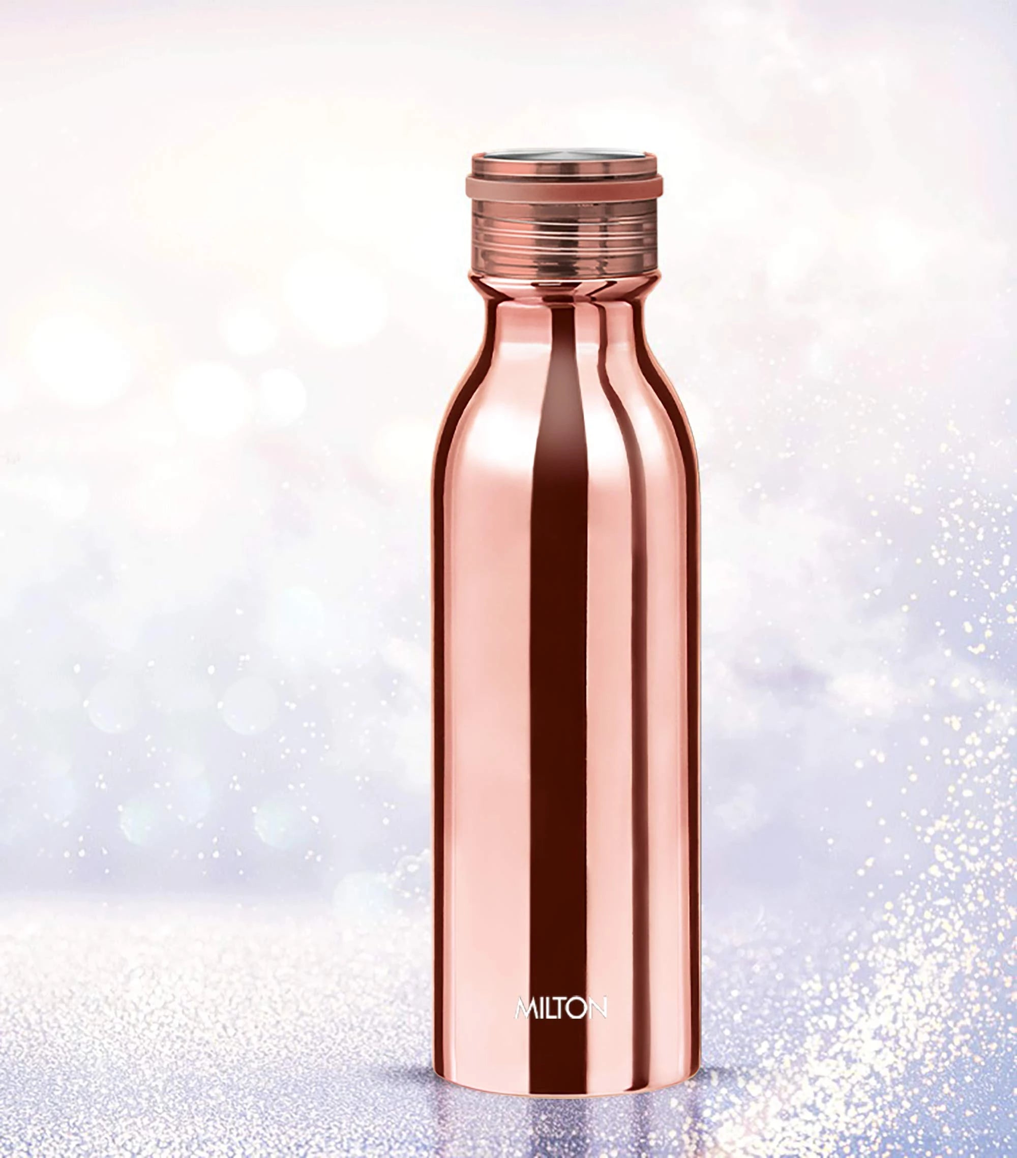 Milton Glitz 600 Vacuum Insulated thermosteel Hot and Cold Water Bottle, 580 ml, 1 Piece, Rose Gold