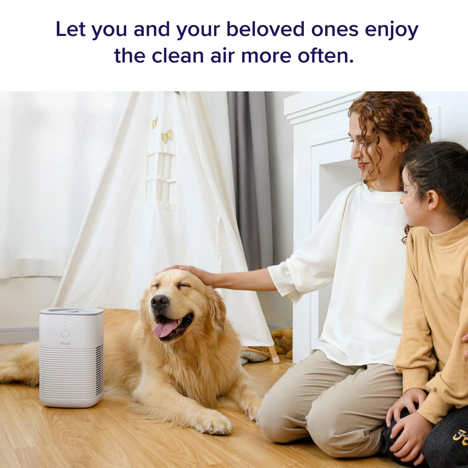 LEVOIT CA Bedroom Air Purifier, Dual H13 HEPA Filter, 99.97% Dust Mold Pollen, Pet Dander, Desktop Cleaner, Aromatherapy, 100% Ozone-Free, White