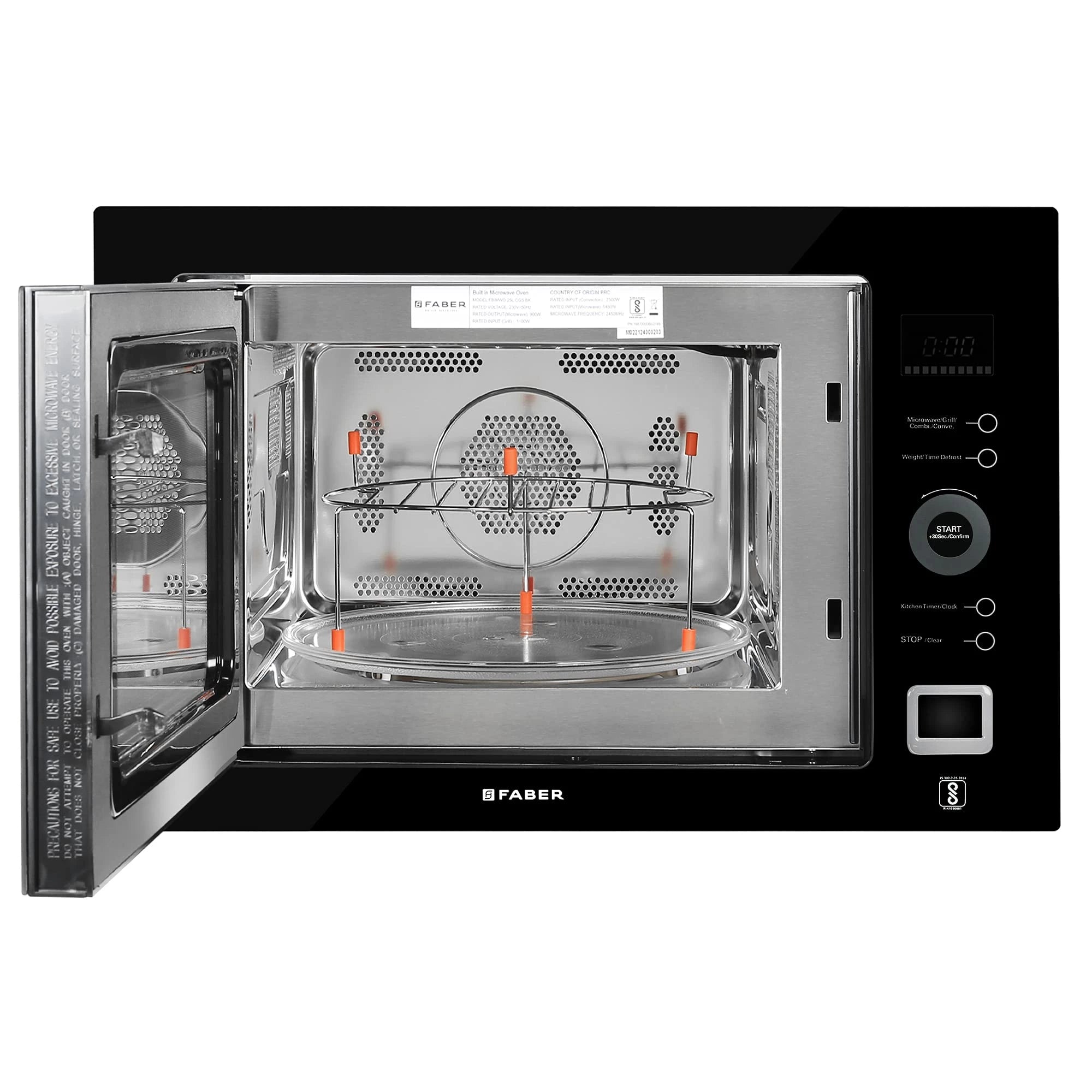 Faber 25L Convection Microwave Oven (FBI MWO 25L CGS BK, Black)