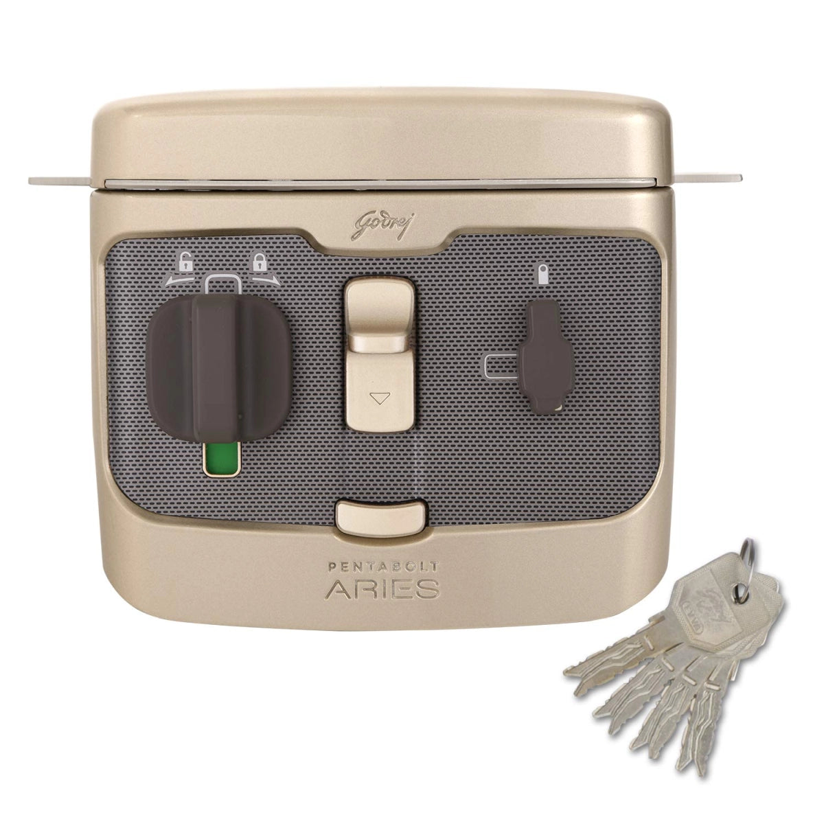 godrej door locks Pentabolt Aries 1CK DB Vegas Gold 6363
