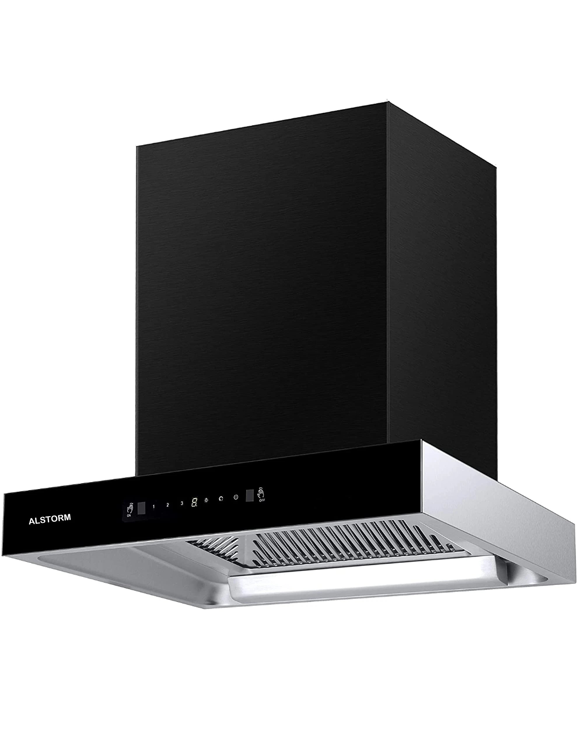 Alstorm Storme Kitchen Chimney 60 cm 1350 m/hr Filterless Auto-Clean, Motion Sensor, Touch Control (Black)