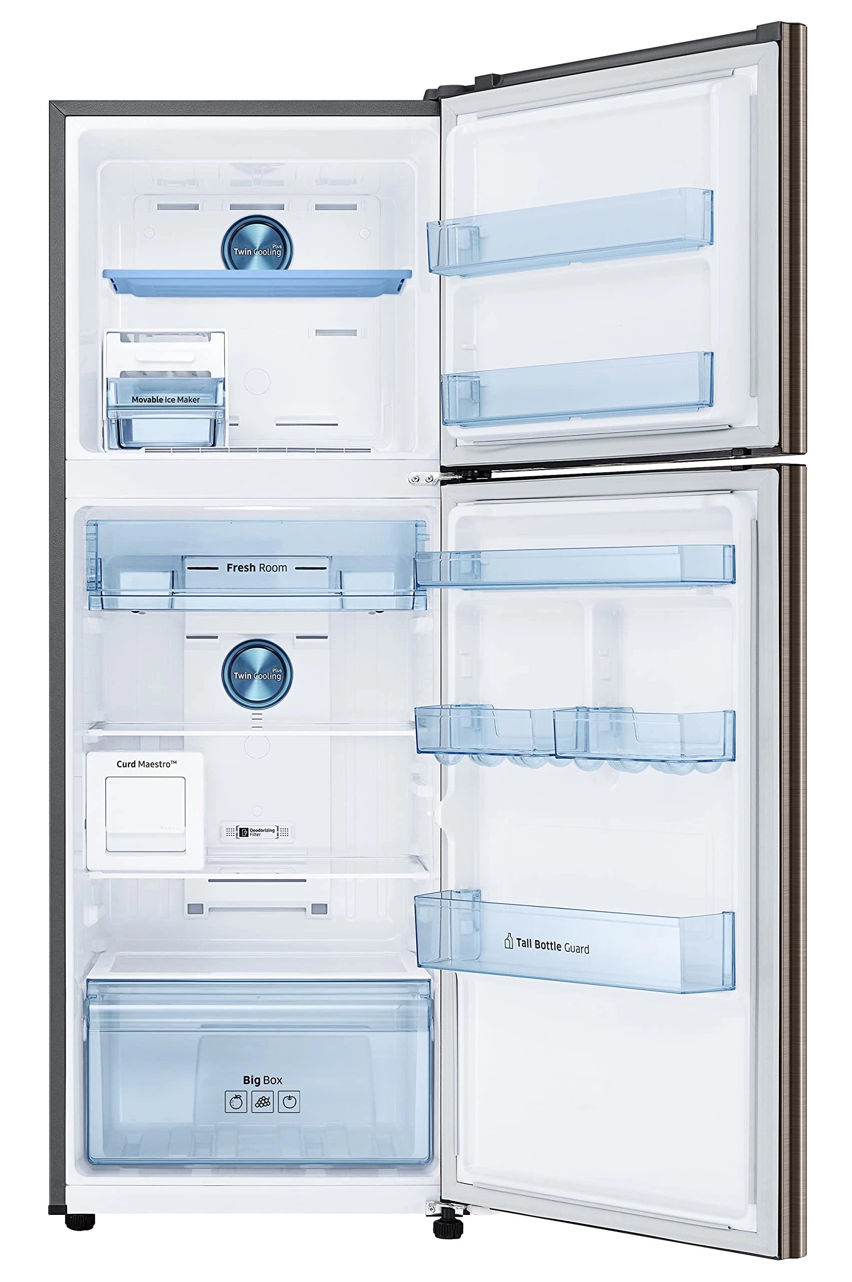 Samsung 312L 2 Star Inverter Frost-Free Convertible 5 In 1 Curd Maestro Double Door Refrigerator Appliance (RT37C4642DX/HL,Luxe Brown)