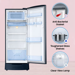 Samsung RR20C1823U8/HL 183 L Blooming Saffron Blue Single Door Refrigerator