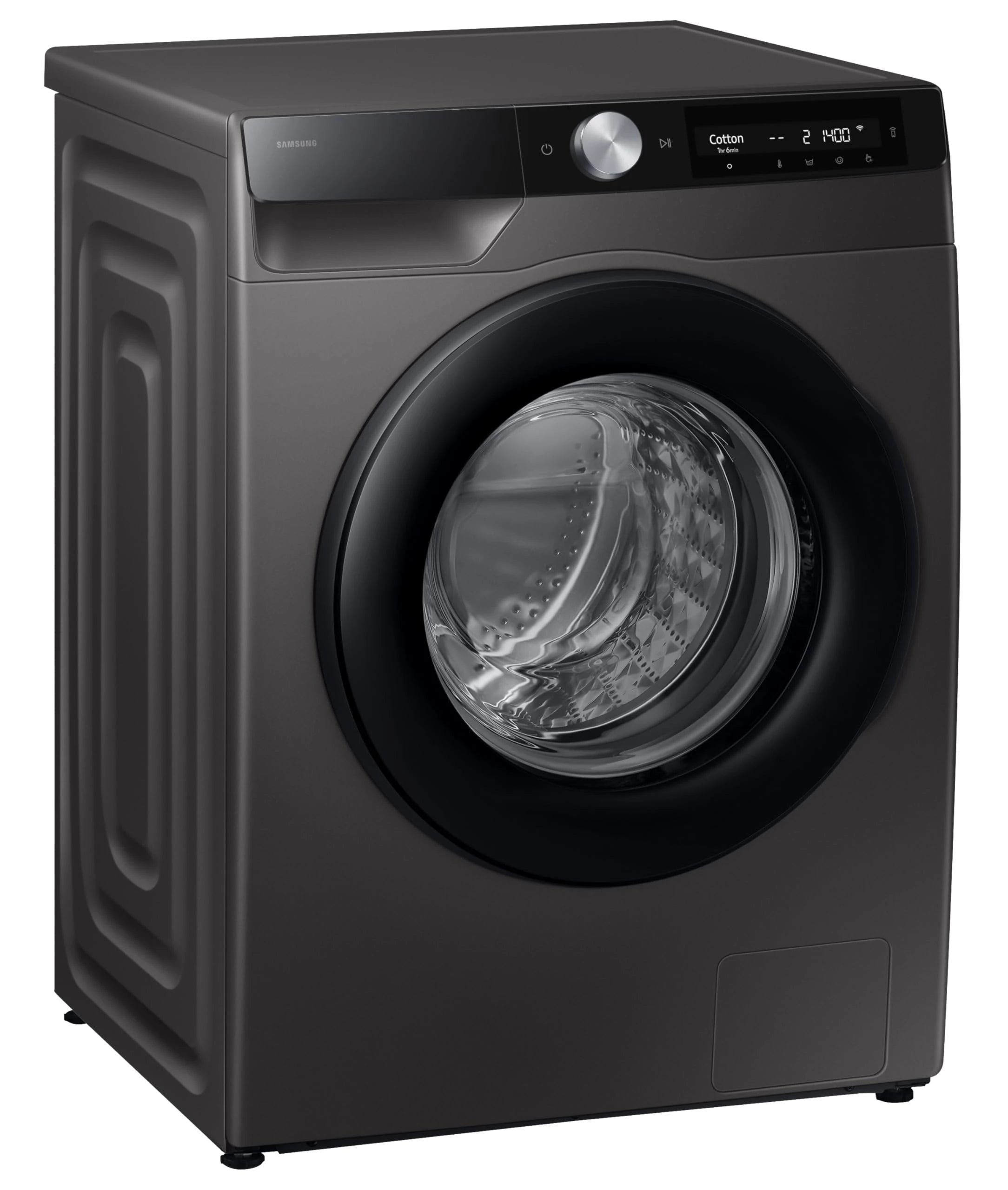 Samsung 12 kg, 5star, AI Control, Super Speed, Wi-Fi, Hygiene Steam with Inbuilt Heater, Digital Inverter, Fully-Automatic Front Load Washing Machine (WW12DG6B24AXTL, Inox)