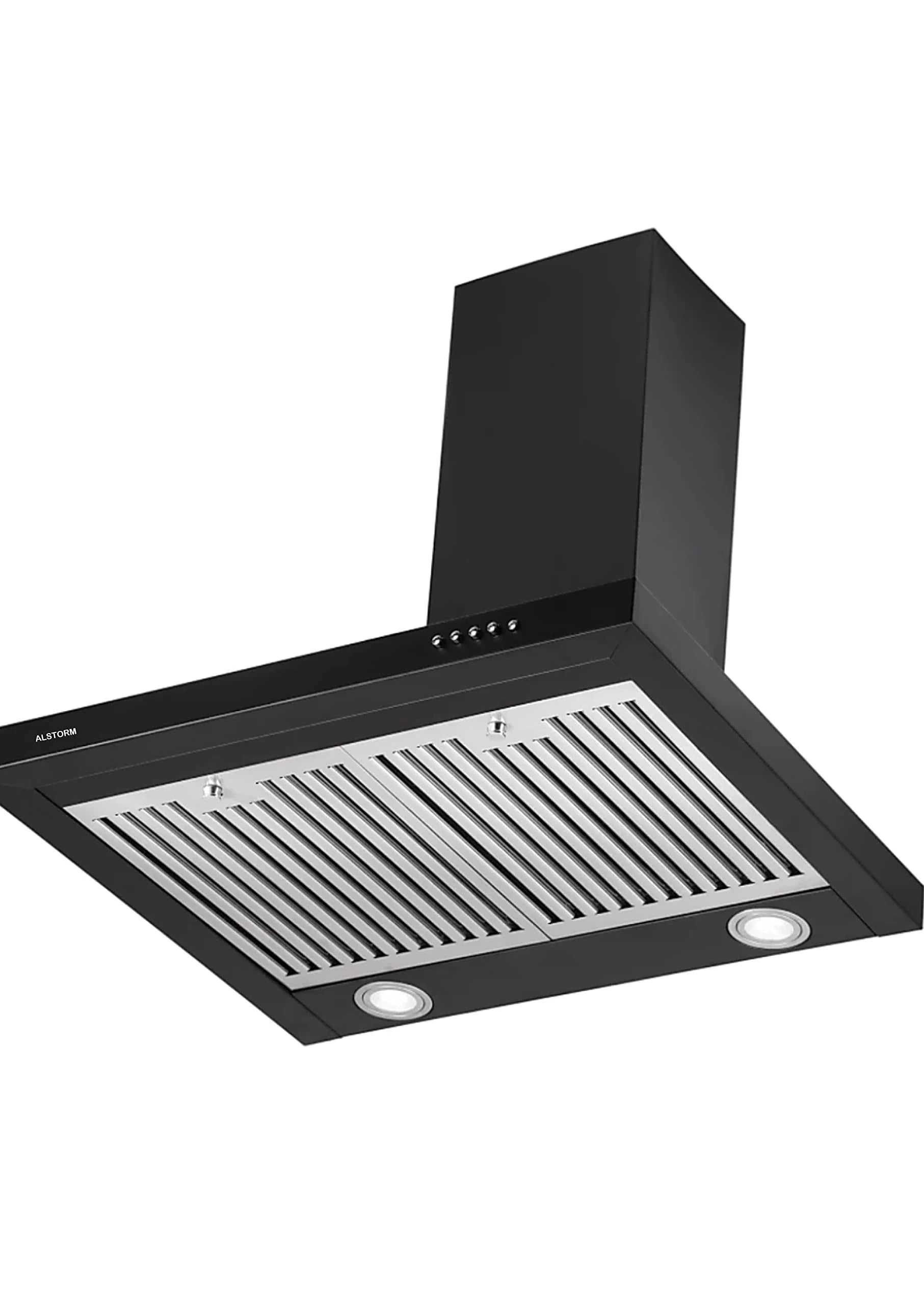 Alstorm Delta BK 60 Pb Chimney, 900 m3/HR, 2 Baffle Filter, Black