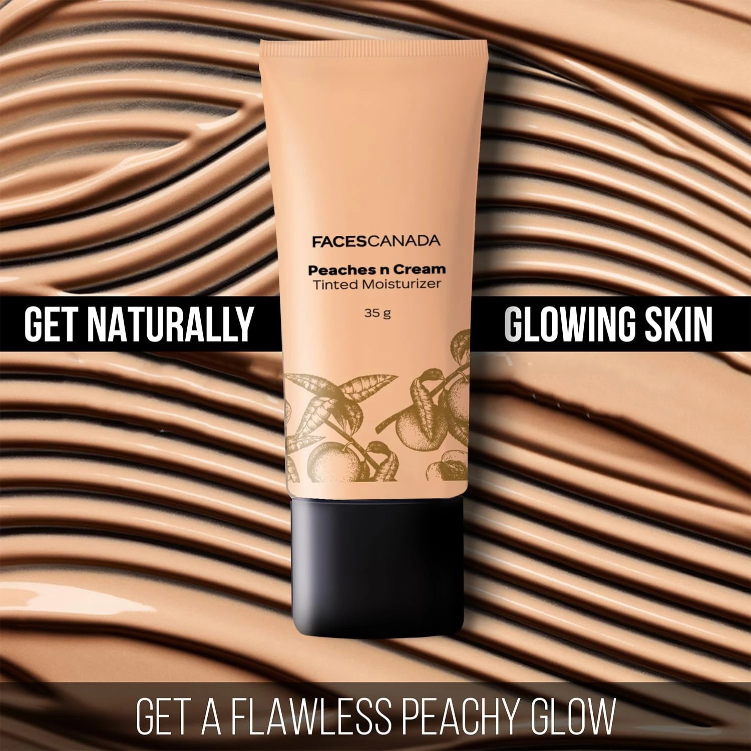 FACES CANADA Tinted Moisturizer - Peaches N Cream - Honey Beige 03, 35g | Hydrating, Lightweight, Non-Oily with Natural Glowy Finish | Sheer Buildable Coverage for Daily Use | BB Cream For All Skin Ty