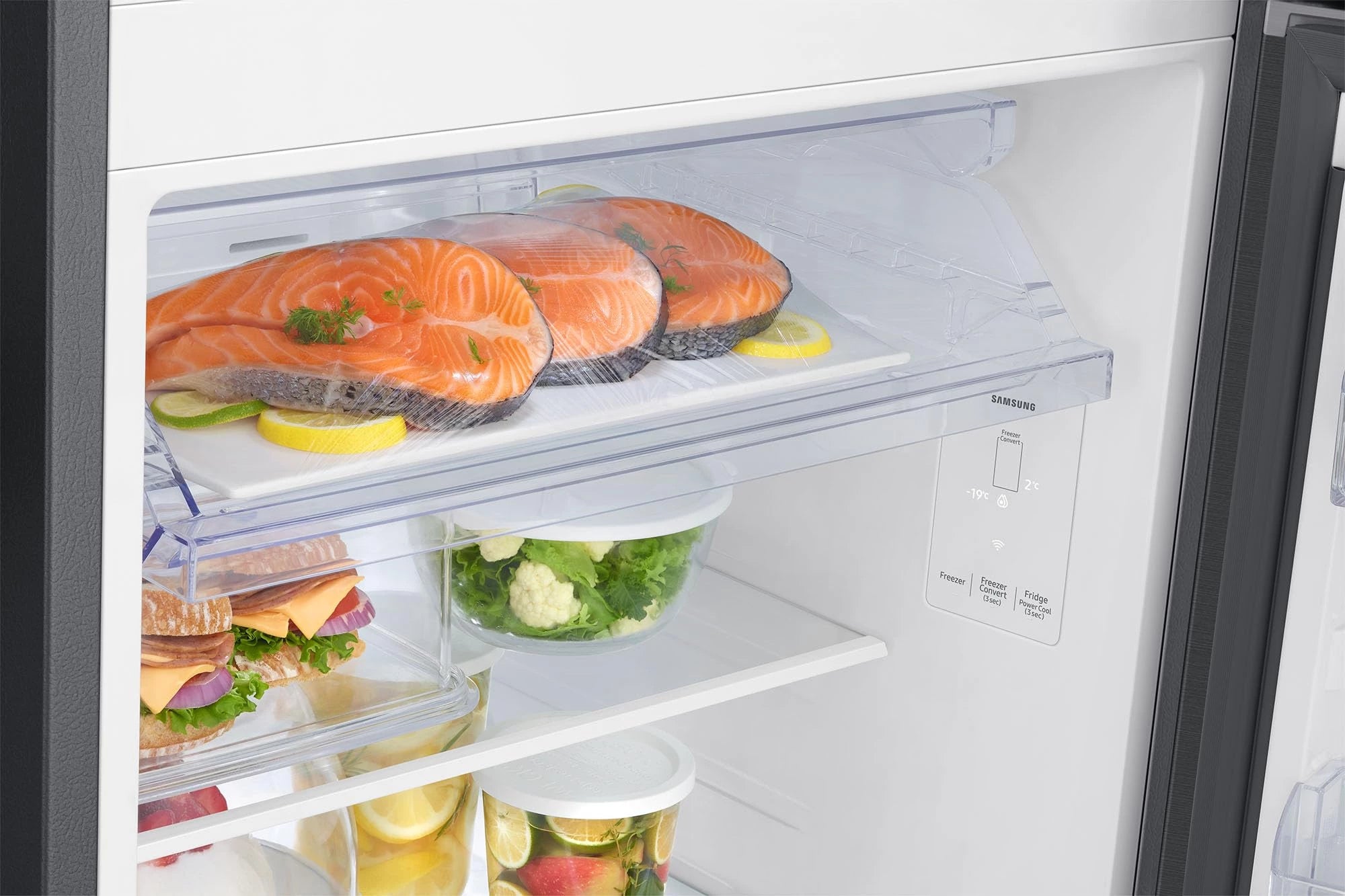 Samsung 330 L, 2 Star, Convertible 5-in-1, Digital Inverter, Frost Free Double Door, WiFi Enabled Bespoke AI Refrigerator (RT34DG5A2BBXHL, Luxe Black, Black)