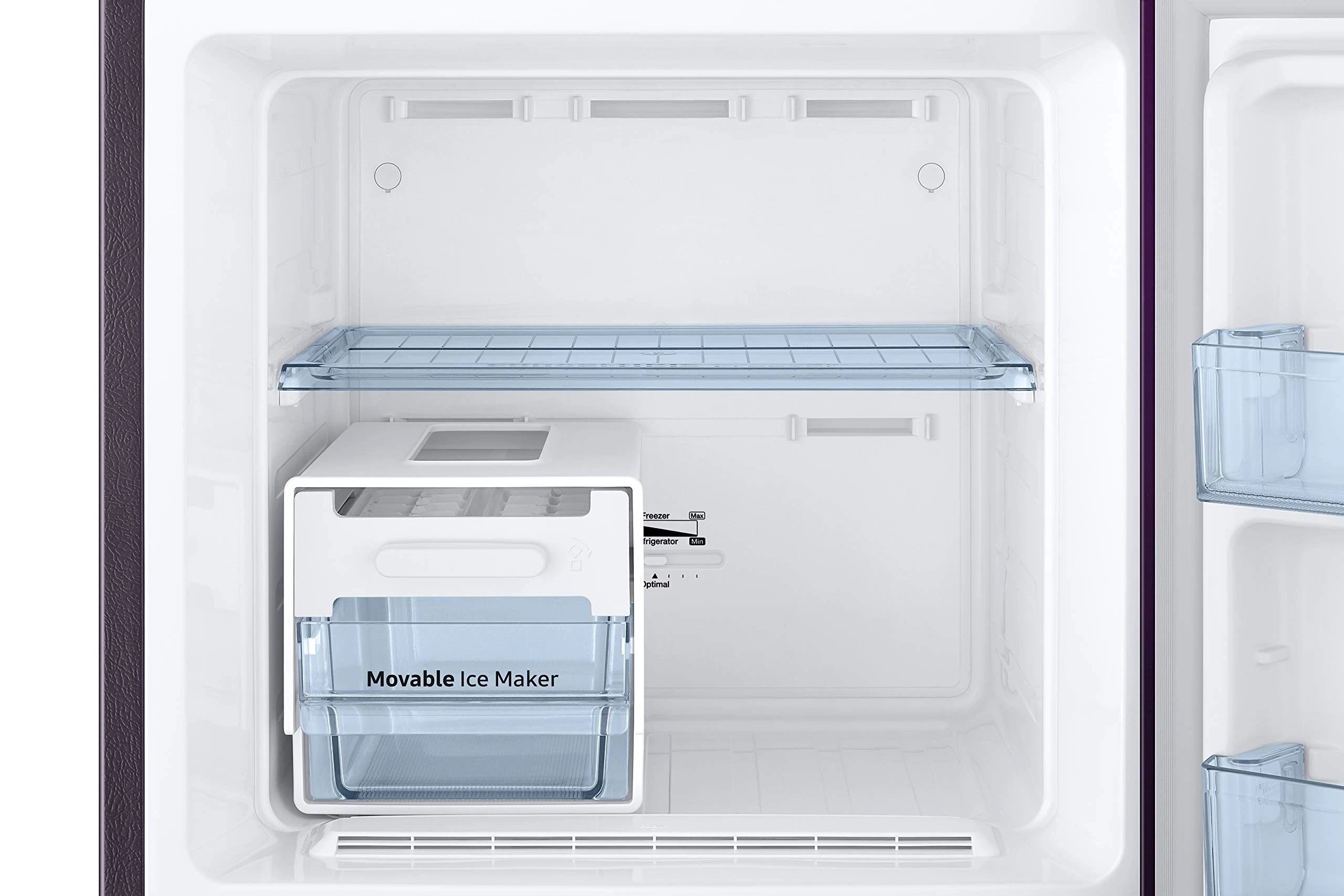 Samsung 236L 2 Star Inverter Frost-Free Double Door Refrigerator (RT28C31429R/HL,Paradise Bloom Purple) Base Stand Drawer