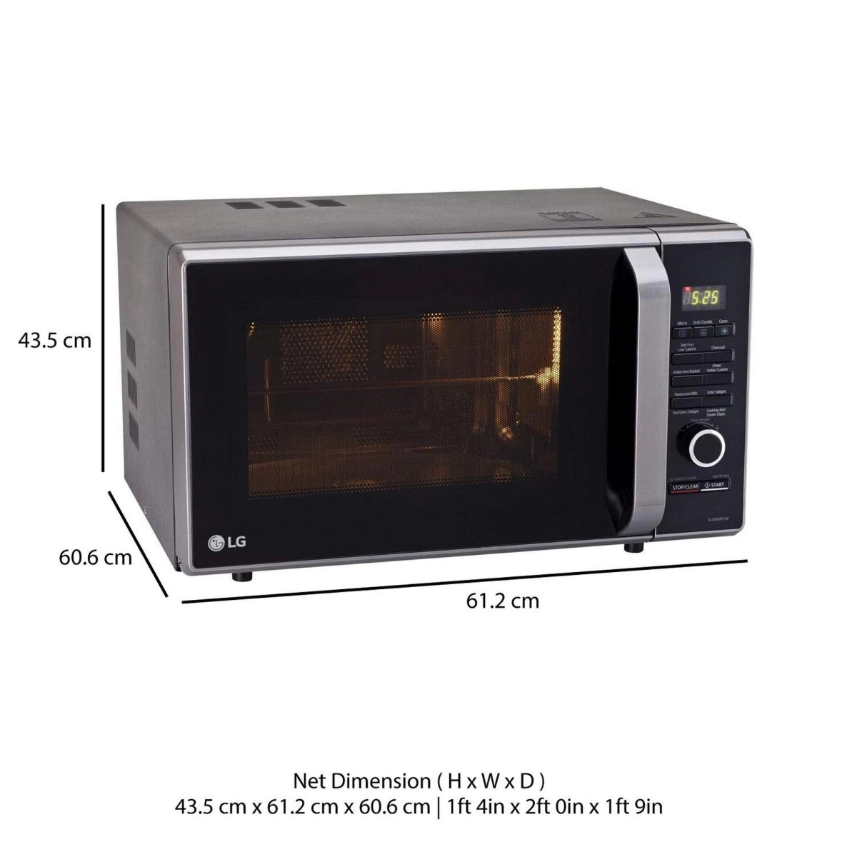 LG 28 L Convection Microwave Oven (MJ2886BFUM, Black)