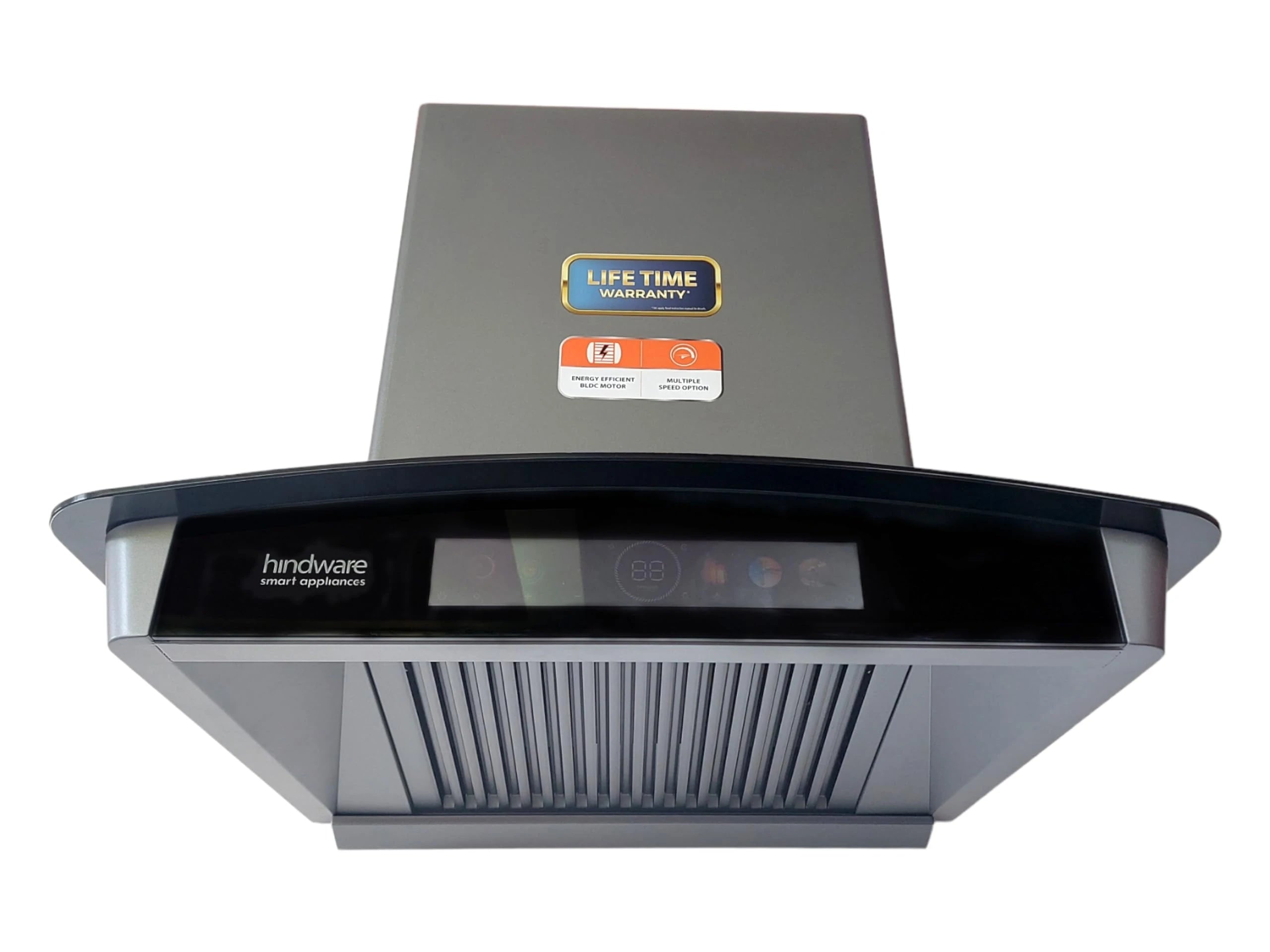 HINDWARE RAYLENE 60 | Filterless | MaxX Suction 1700 m³/hr* | BLDC Motor | Auto Clean Wall Mount 60Cm Chimney (GREY 1700 CMH)