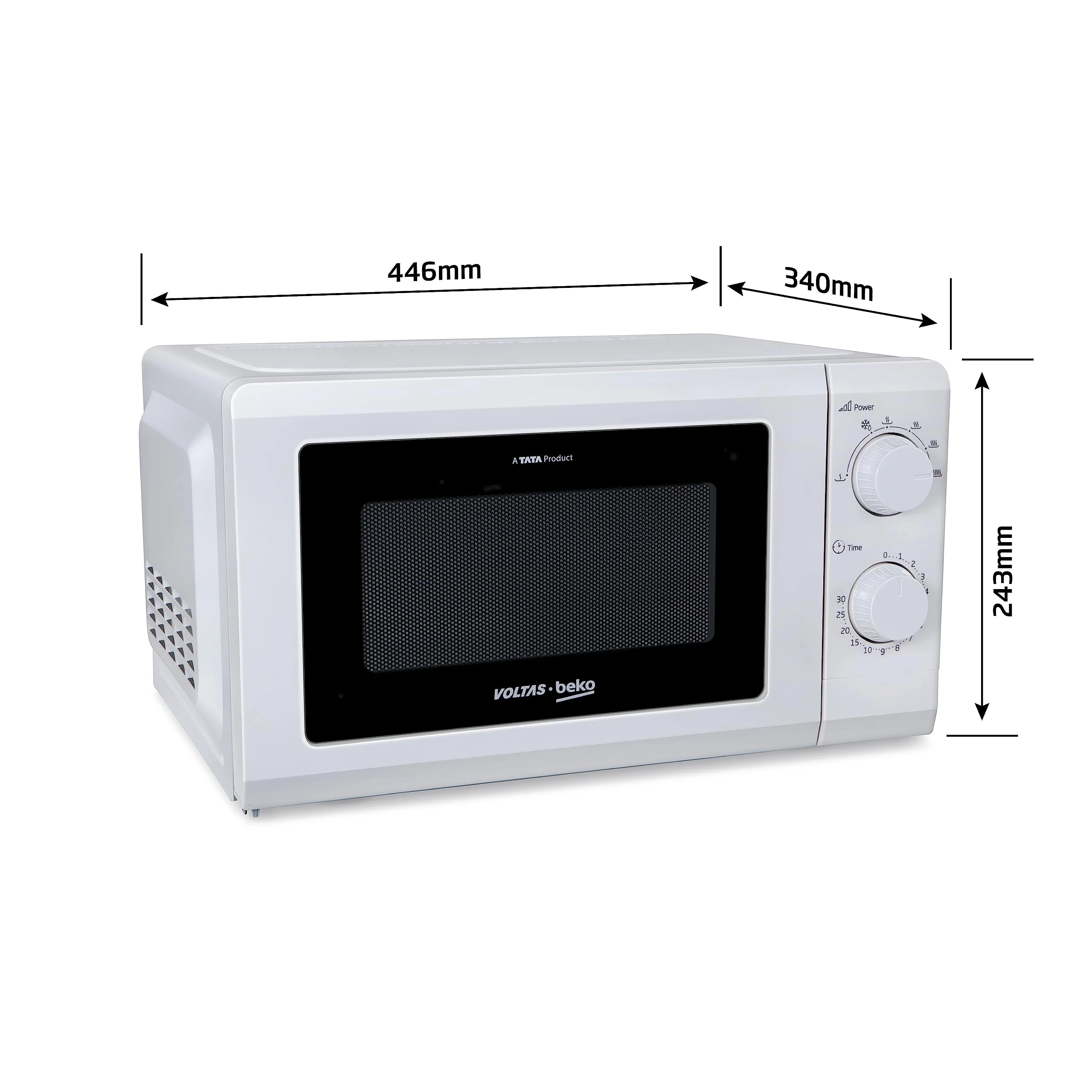 Voltas Beko 17 Litres Solo Microwave Oven (Pre-Heating Function, MS17WM, White)