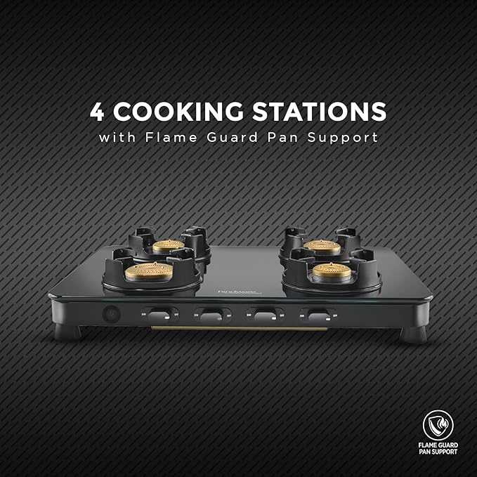 Hindware Darcia BLDC 75 Chimney + Alverio 4 Burner Manual Cooktop Combo