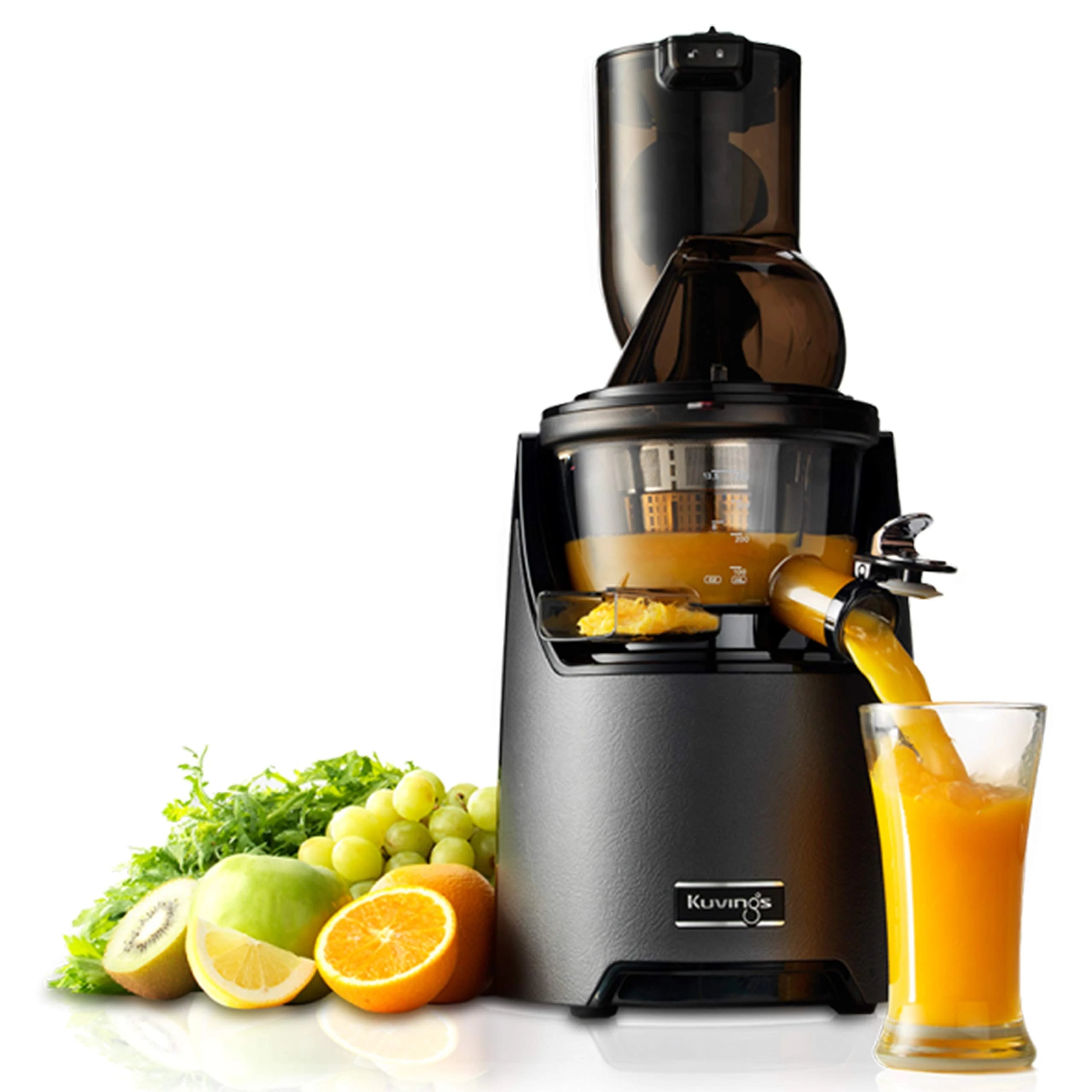 Kuvings EVO820 Black Professional Cold Press Whole Slow Juicer, World's Only Juicer with Patented Rubber & Silicon-Free Technology, All-in-1 Fruit & Vegetable Juicer (EVO820 Black)