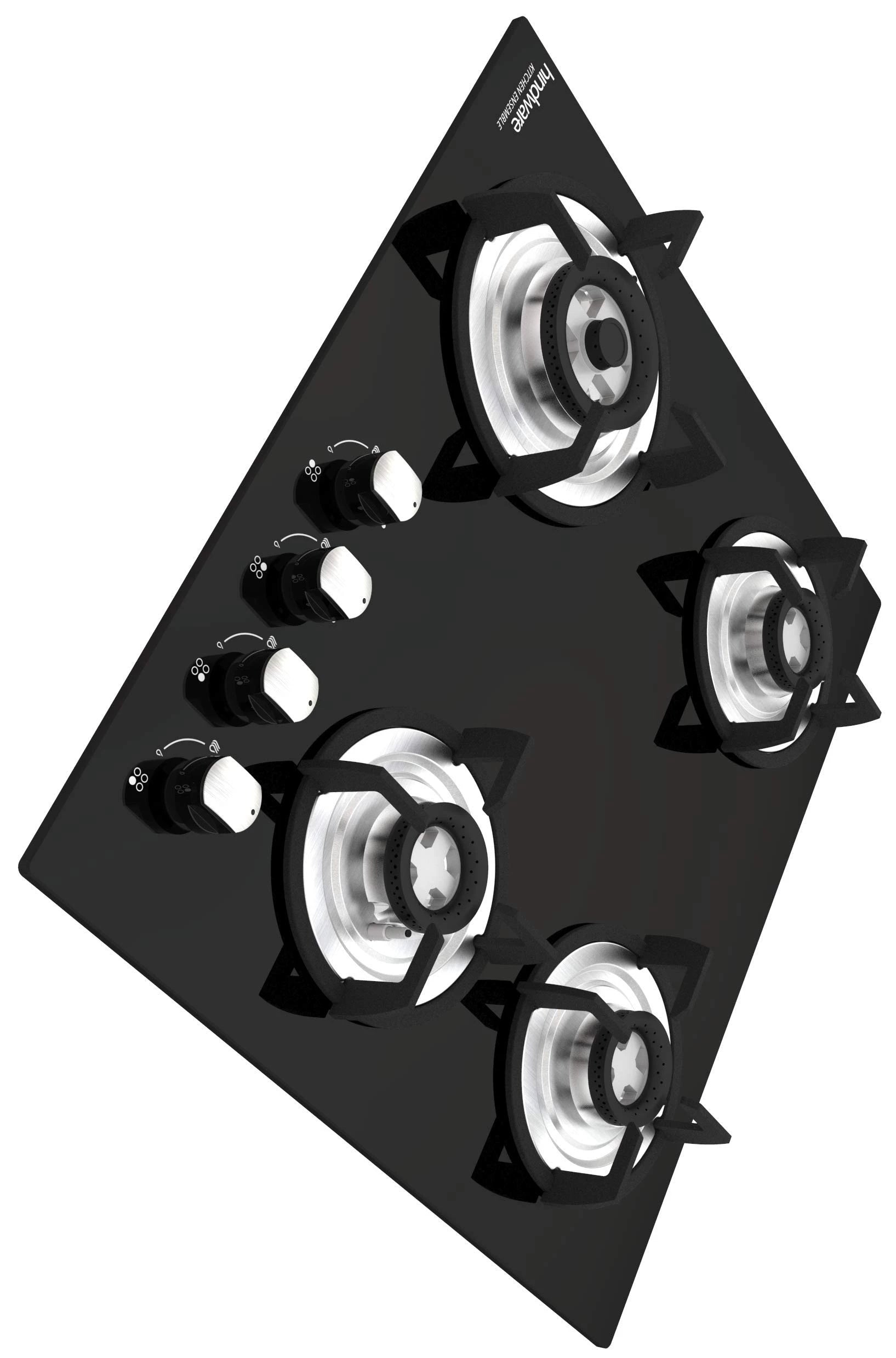 Hindware Tempered Glass KA Hob Sara 4B (Black, 60 Cm)