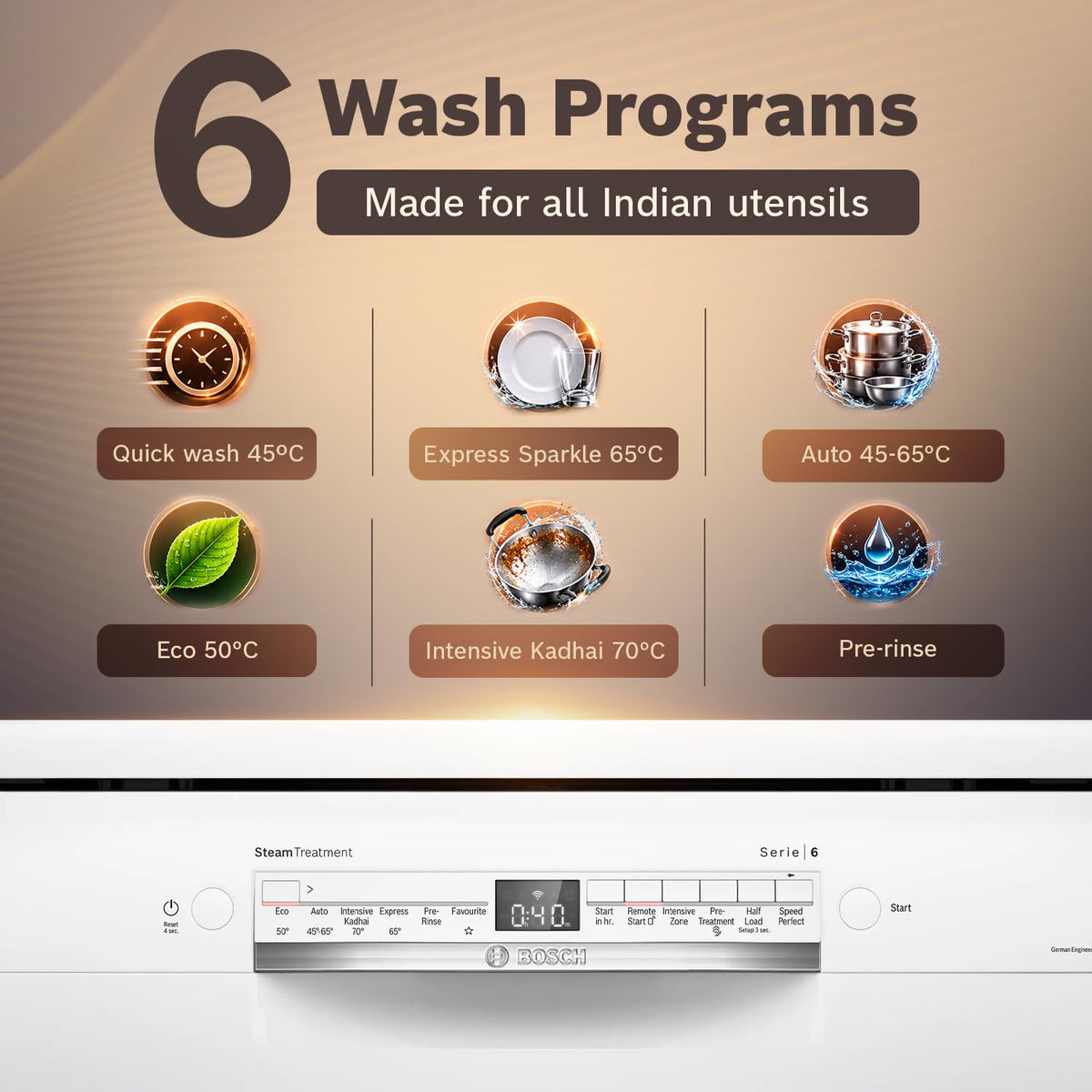 Bosch SMS6IKW01I Series 6 free-standing dishwasher additional product image