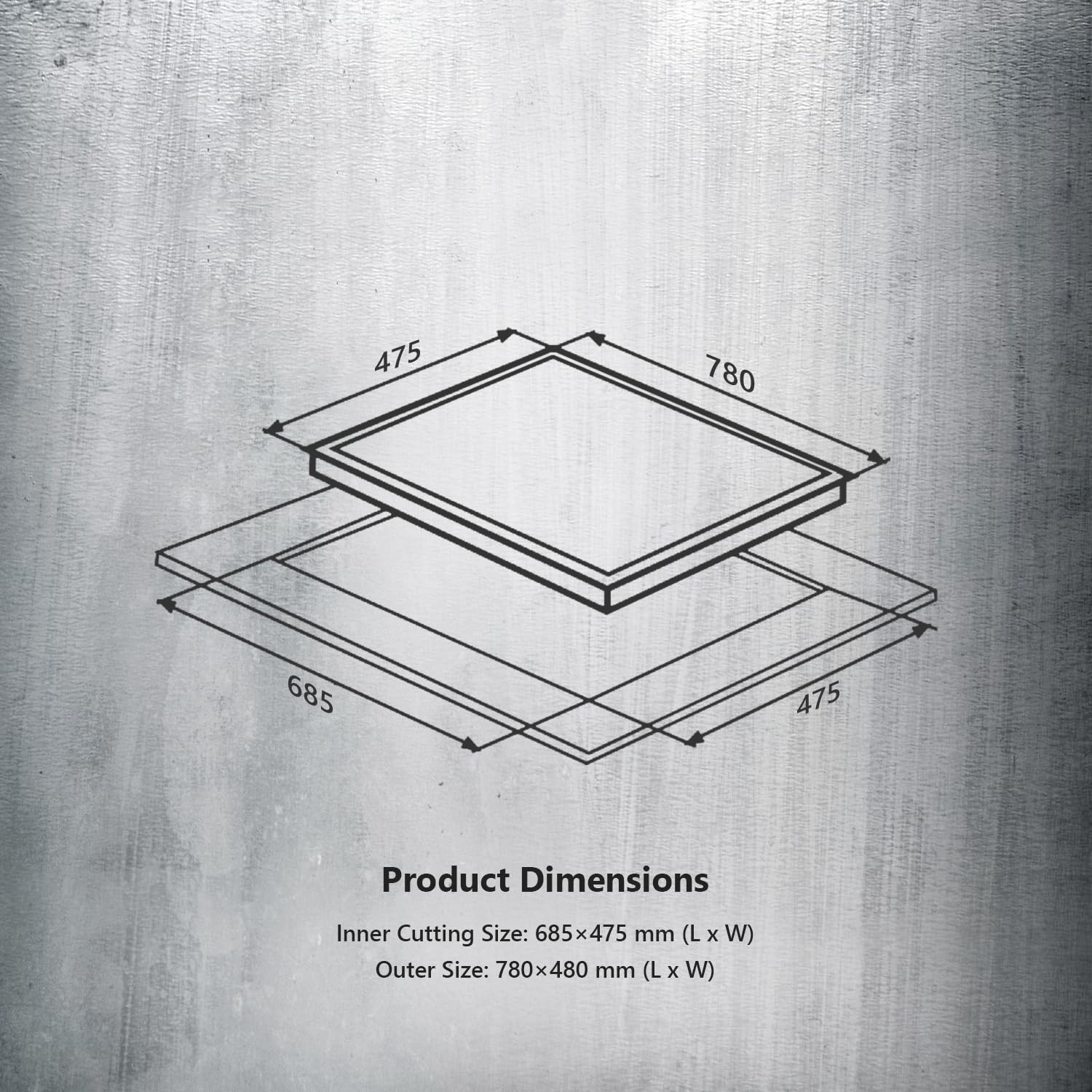 KAFF ALNF 783 78cm Built-in Hob: 3 High-Efficiency Brass Burners