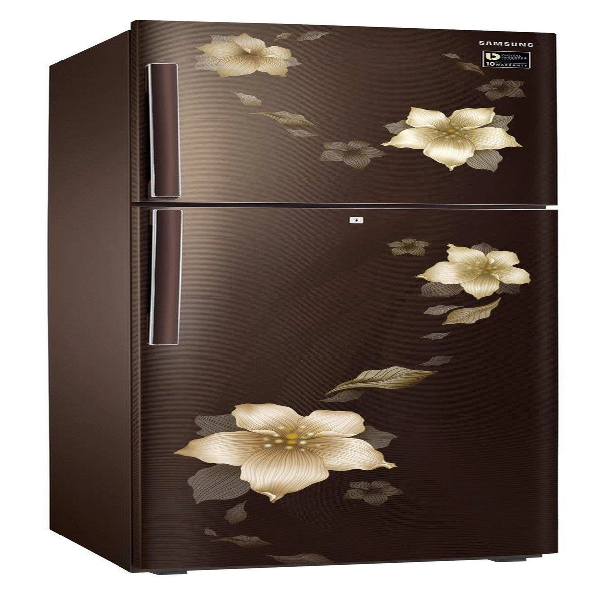 Samsung 253 L 2 Star Inverter Frost-Free Double-Door Refrigerator (RT28N3342D2/HL, Star Flower Brown)